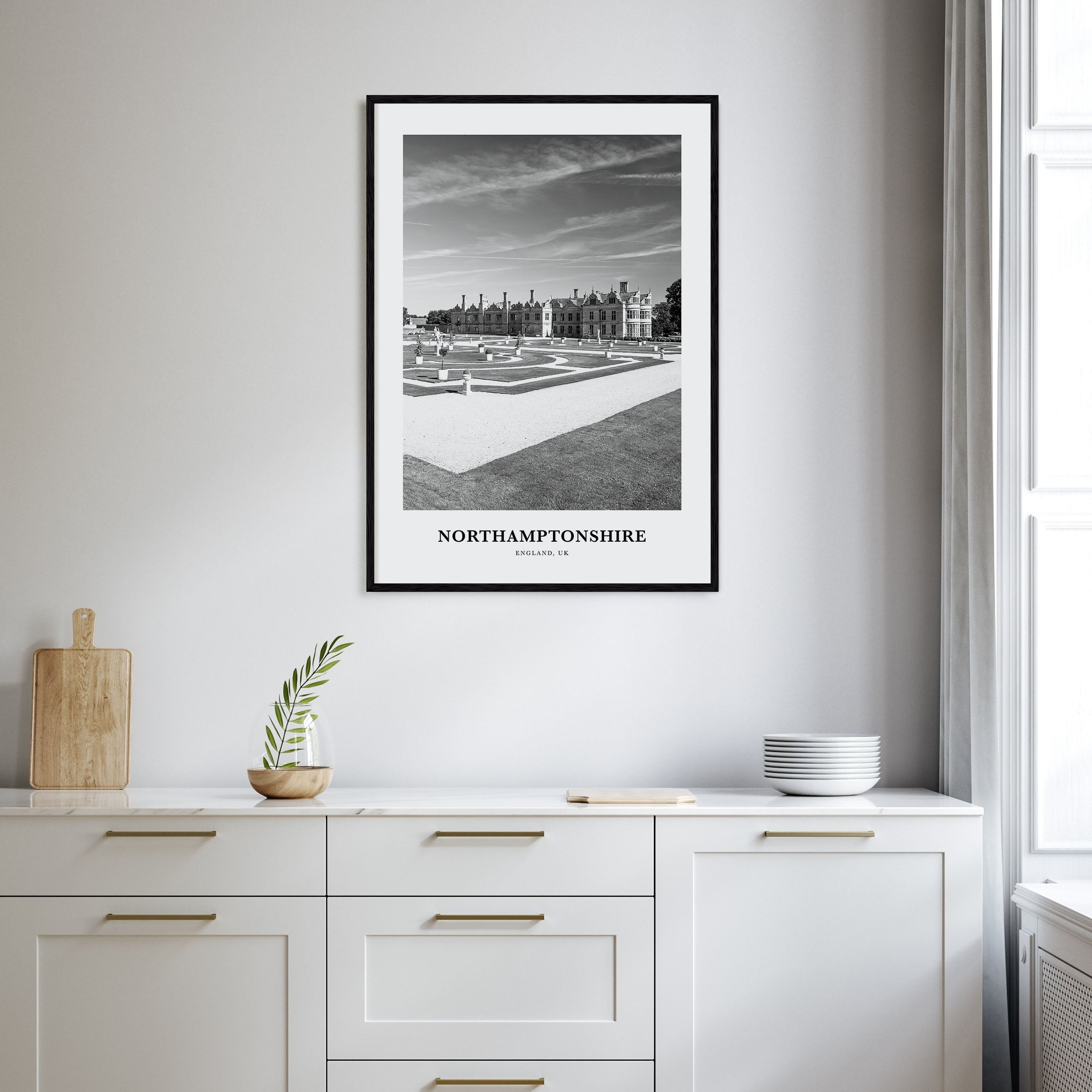 Northamptonshire Portrait B&W Poster