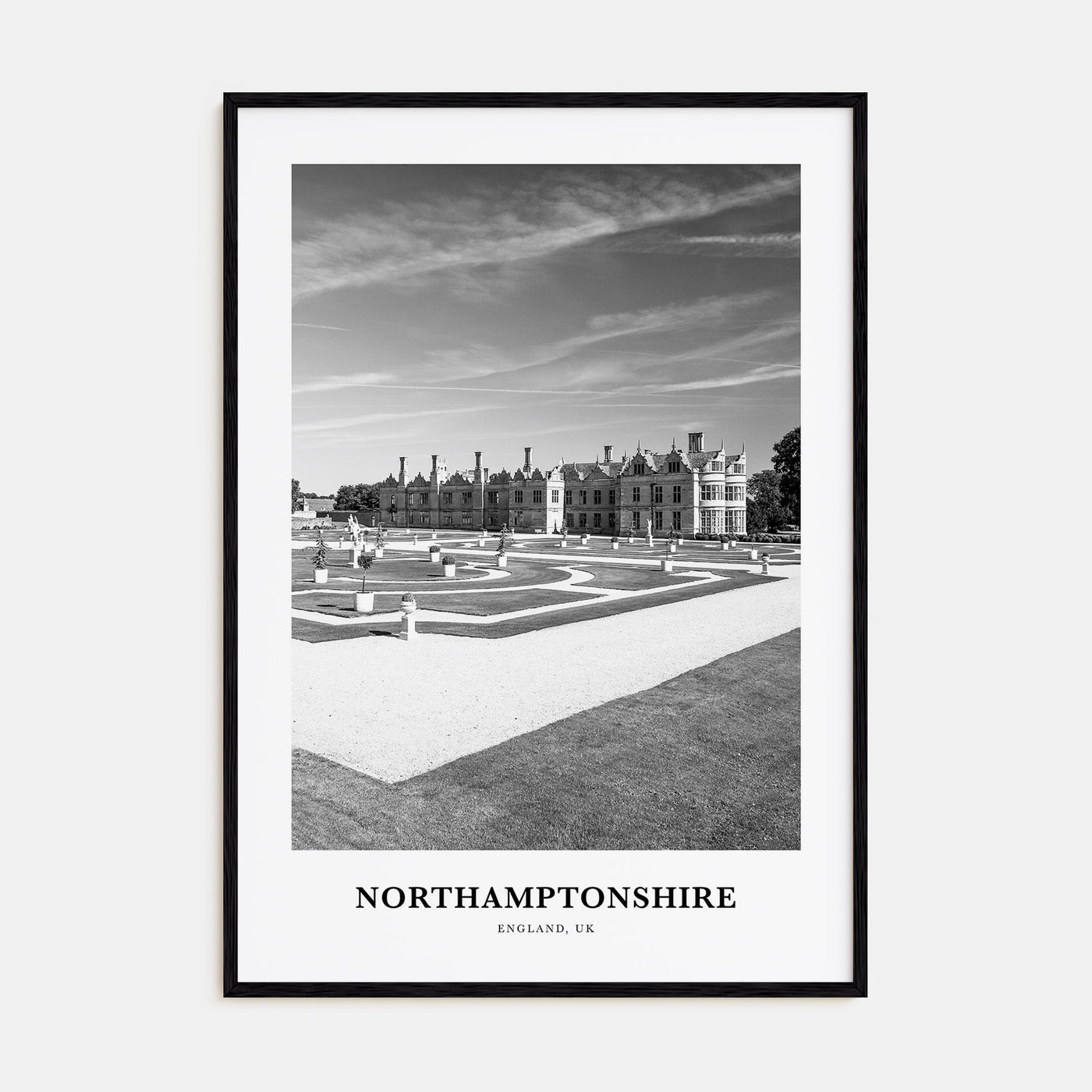 Northamptonshire Portrait B&W Poster