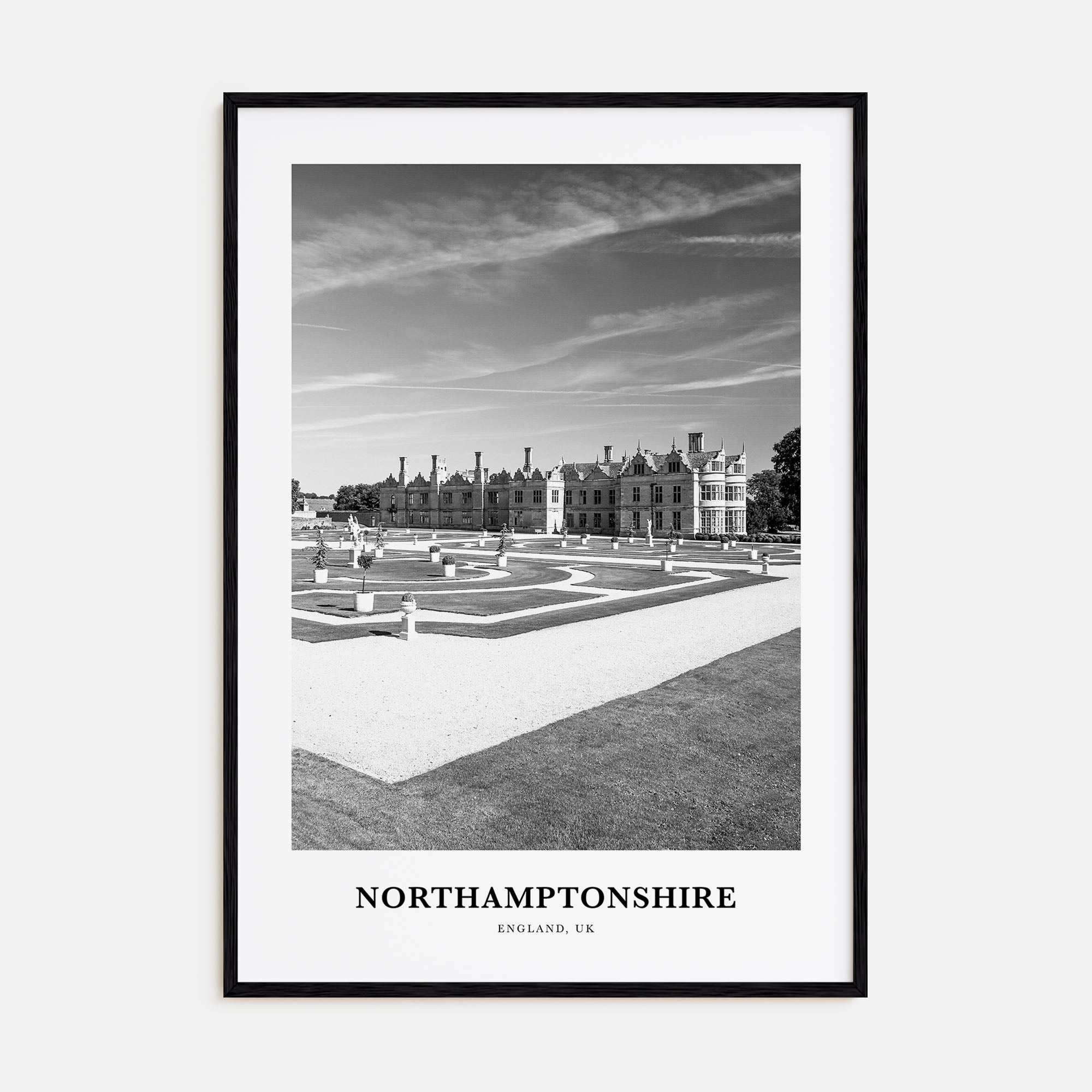 Northamptonshire Portrait B&W Poster