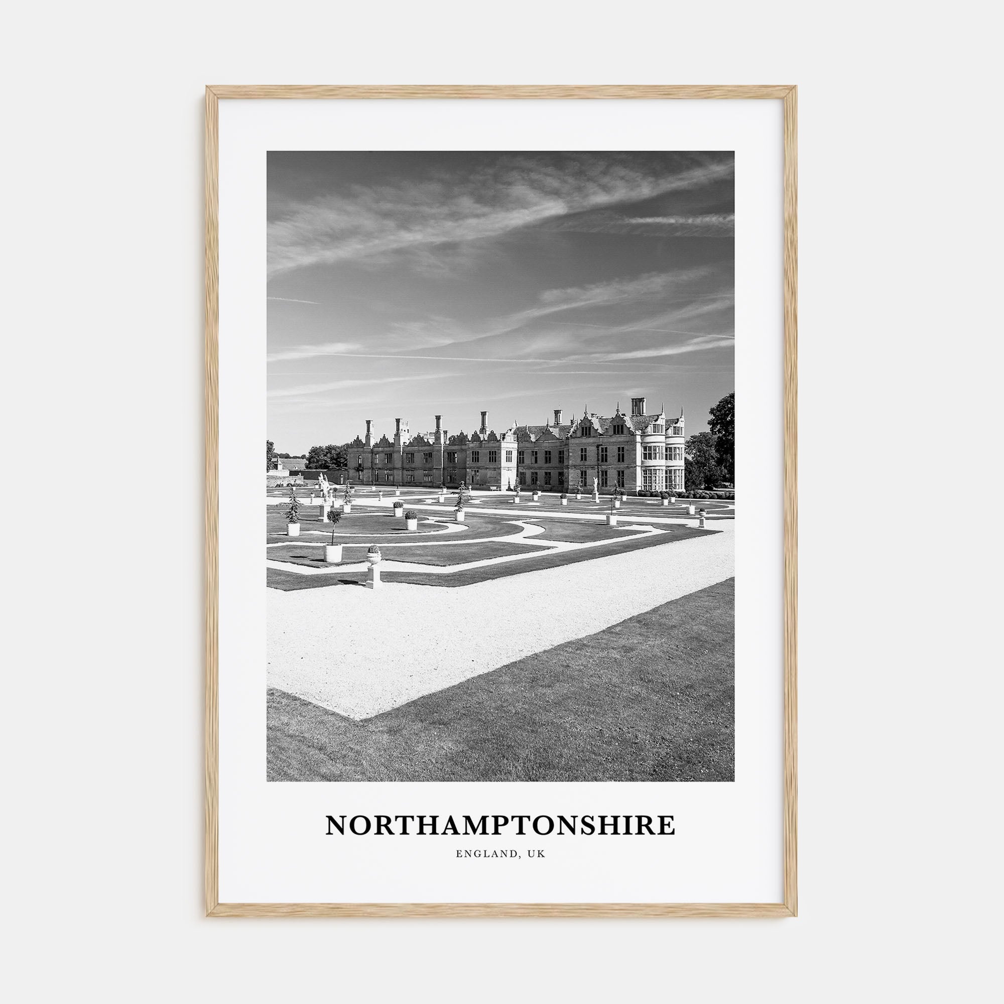 Northamptonshire Portrait B&W Poster