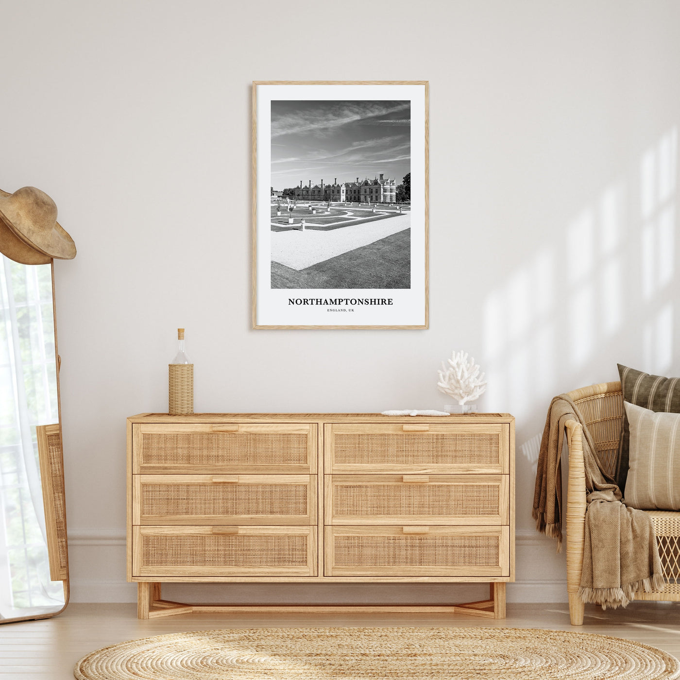 Northamptonshire Portrait B&W Poster