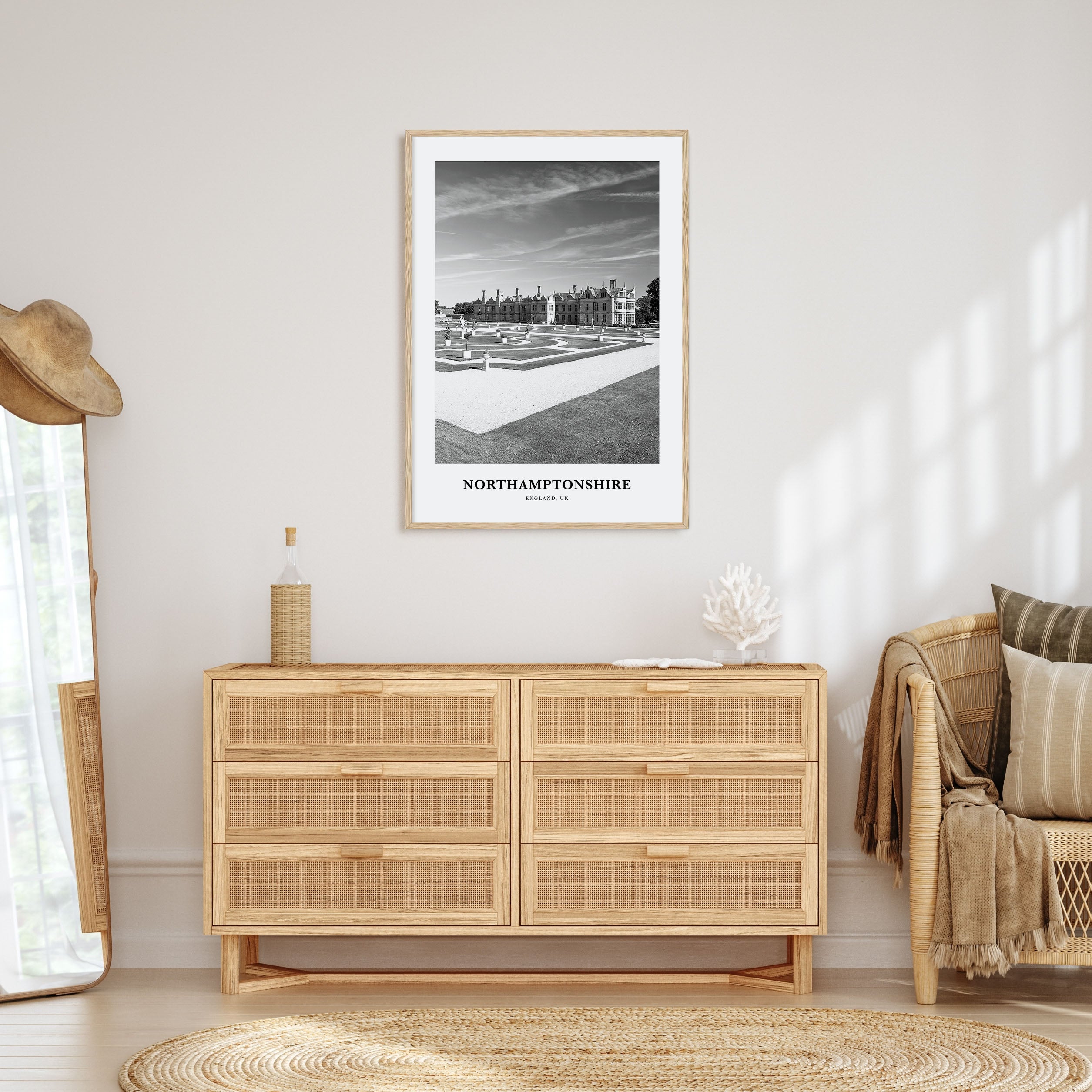 Northamptonshire Portrait B&W Poster