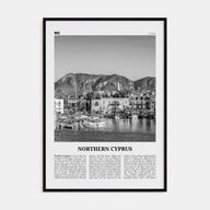 Northern Cyprus Travel B&W Poster
