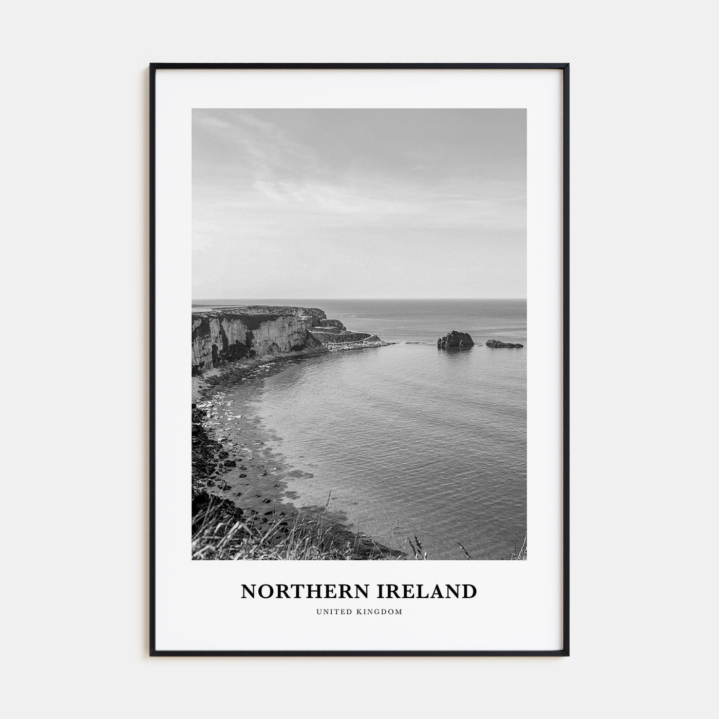 Northern Ireland Portrait B&W Poster