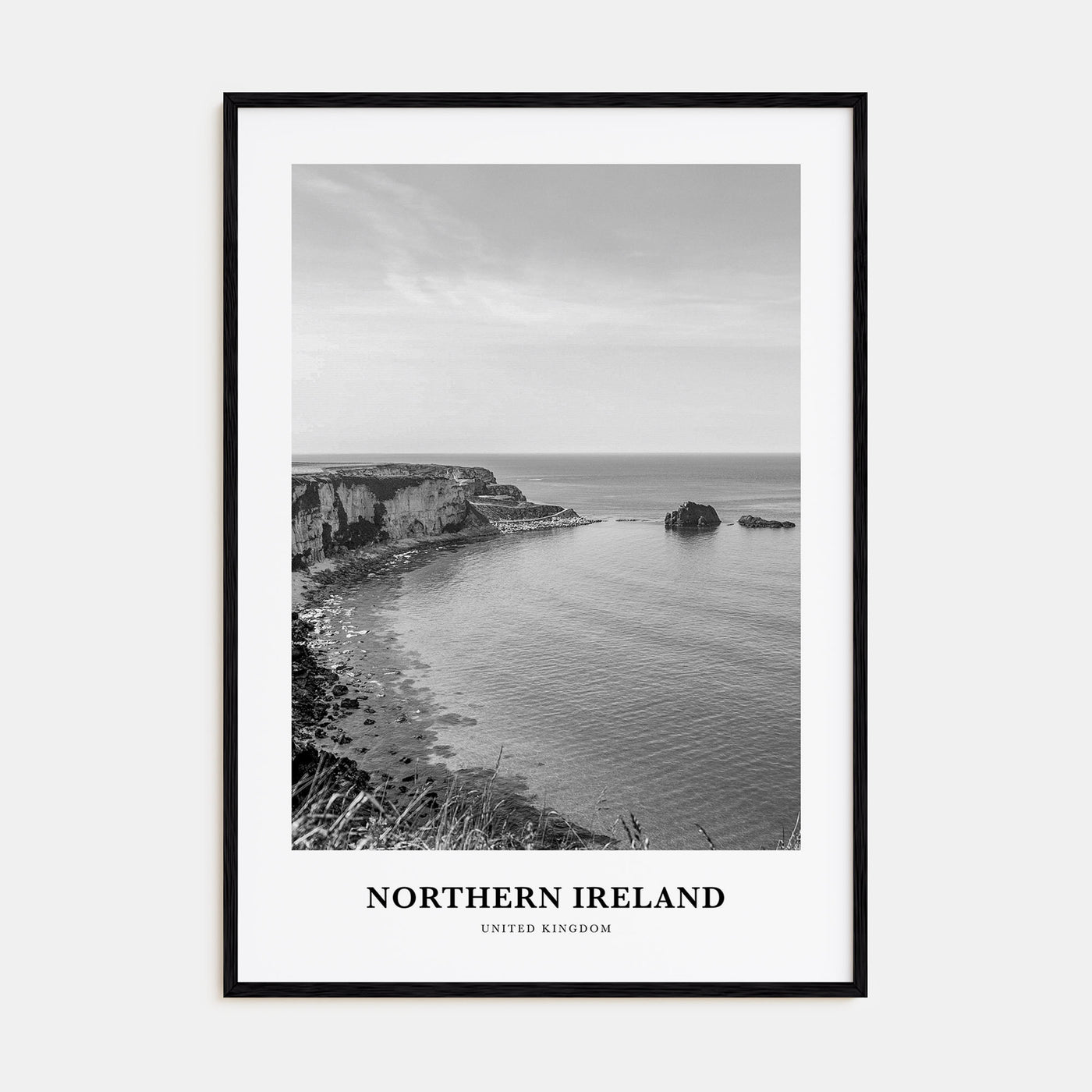 Northern Ireland Portrait B&W Poster