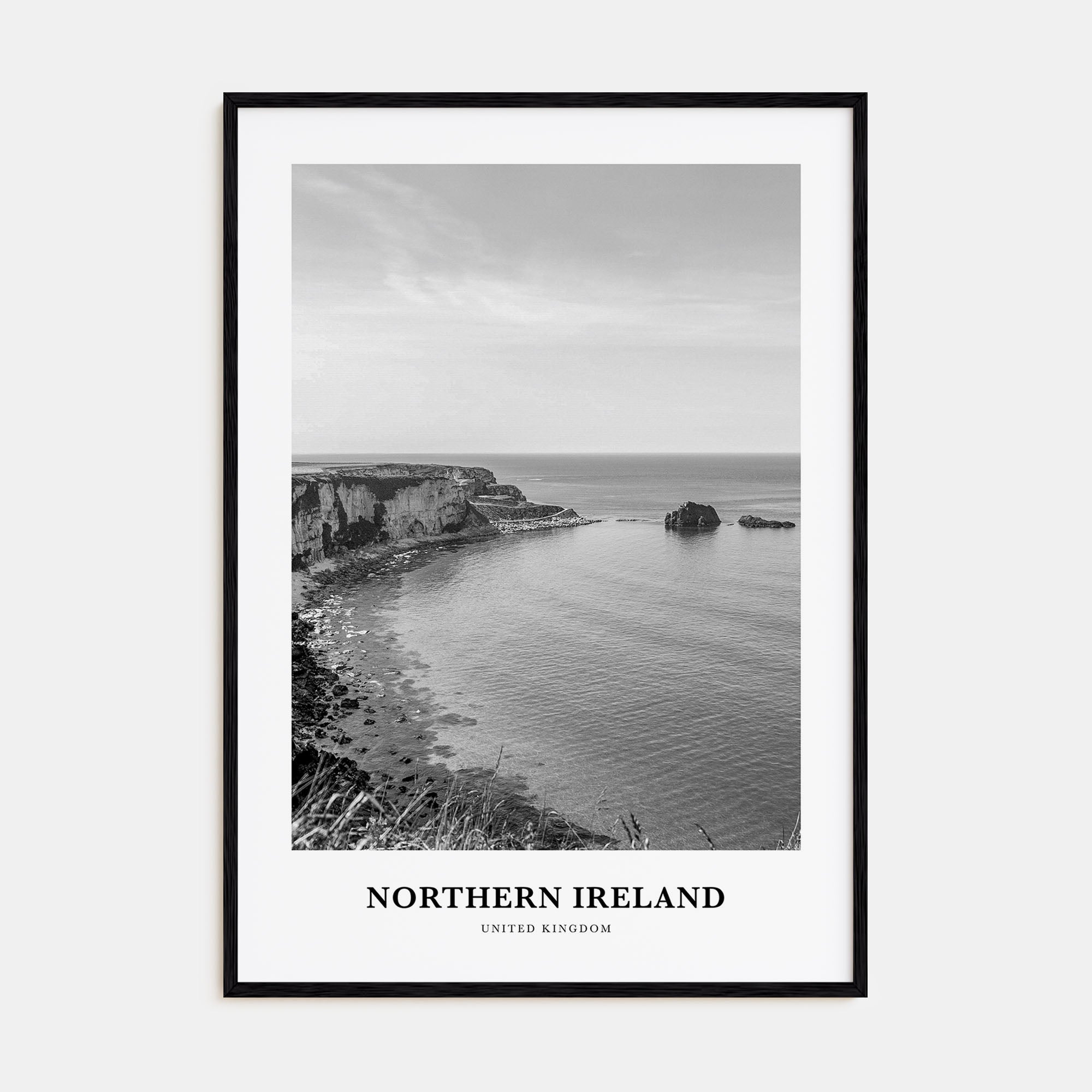 Northern Ireland Portrait B&W Poster