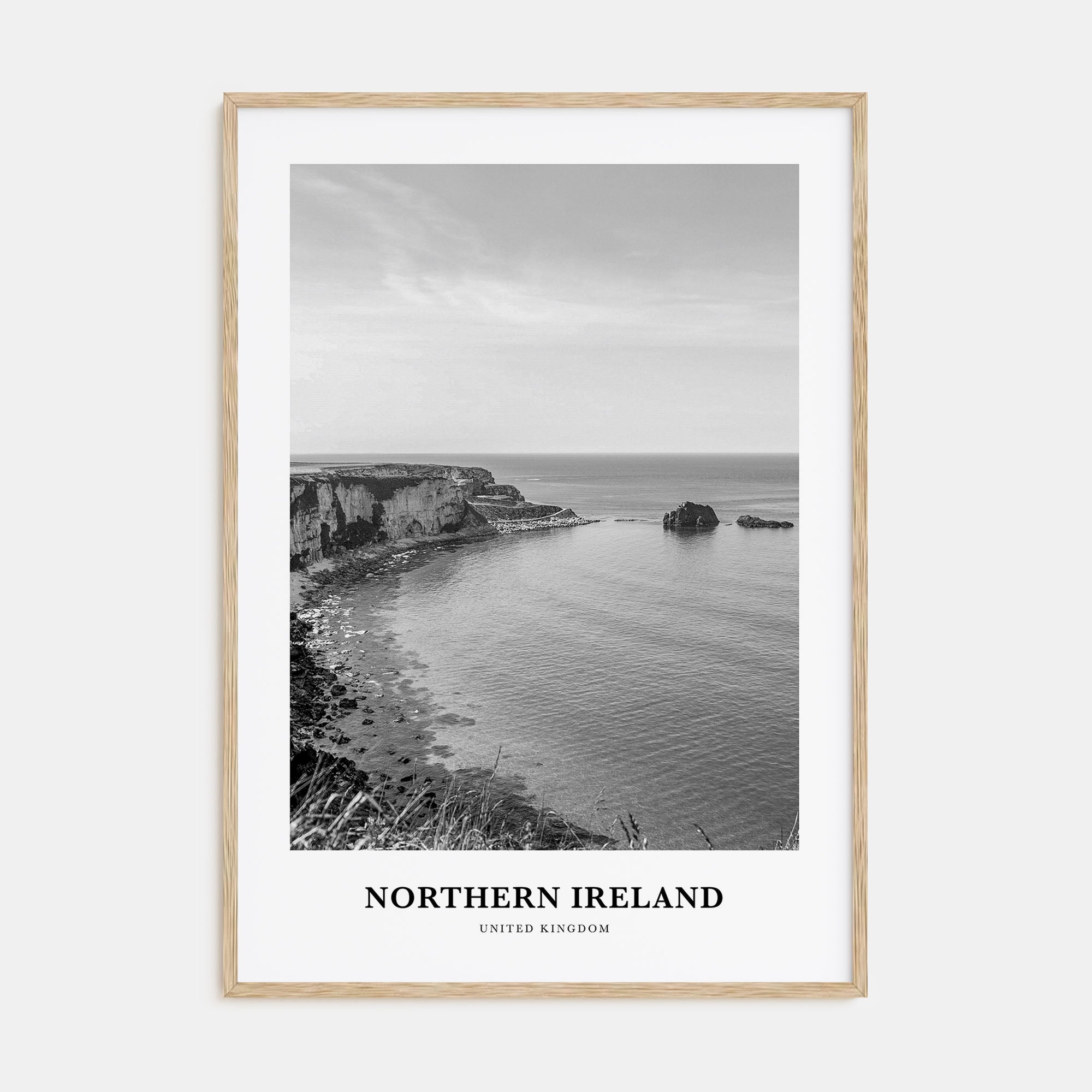 Northern Ireland Portrait B&W Poster