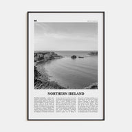 Northern Ireland Travel B&W Poster