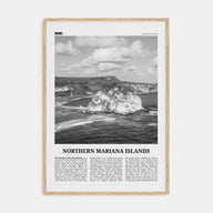 Northern Mariana Islands Travel B&W Poster