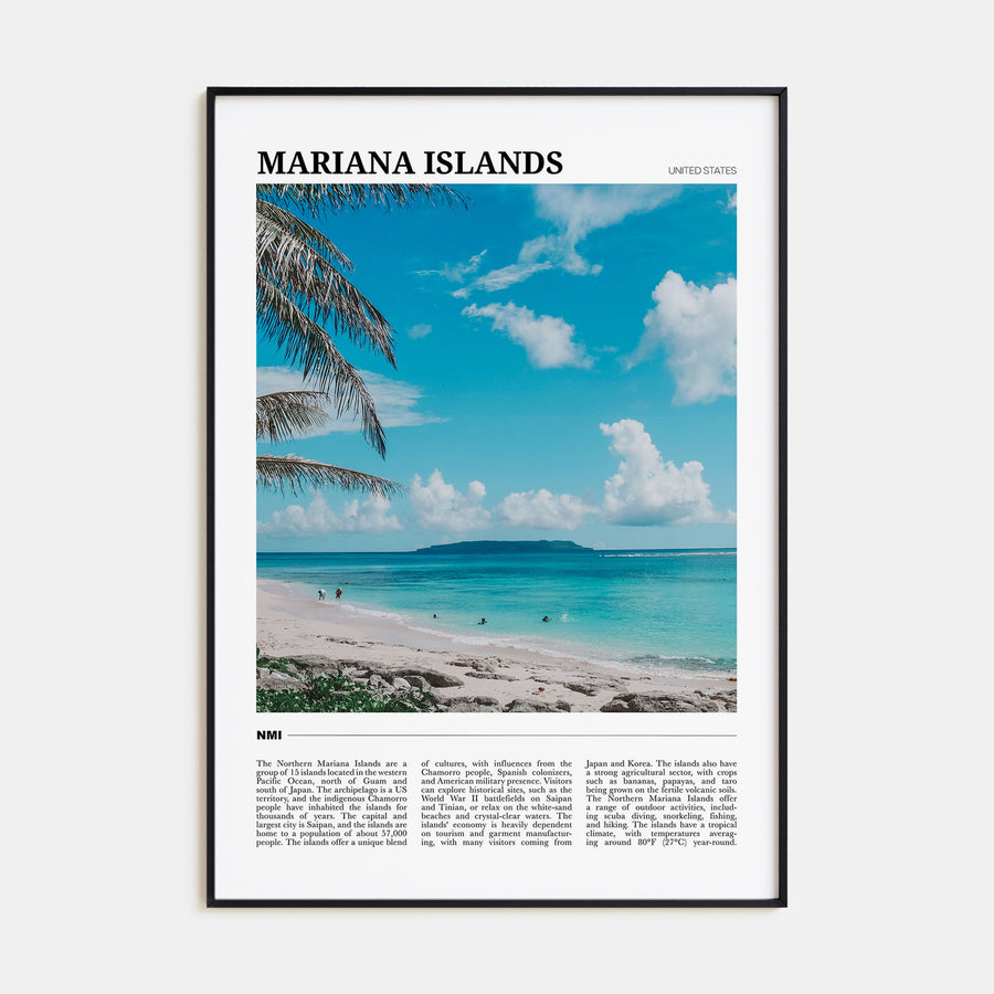Northern Mariana Islands Travel Color Poster
