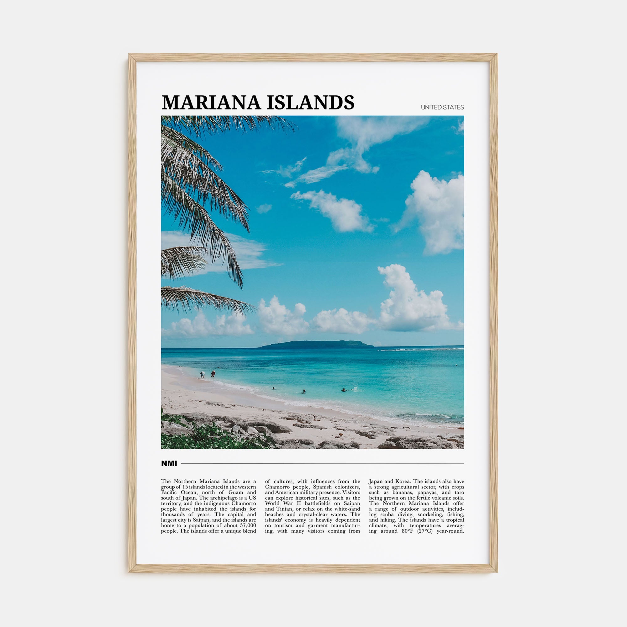 Northern Mariana Islands Travel Color Poster