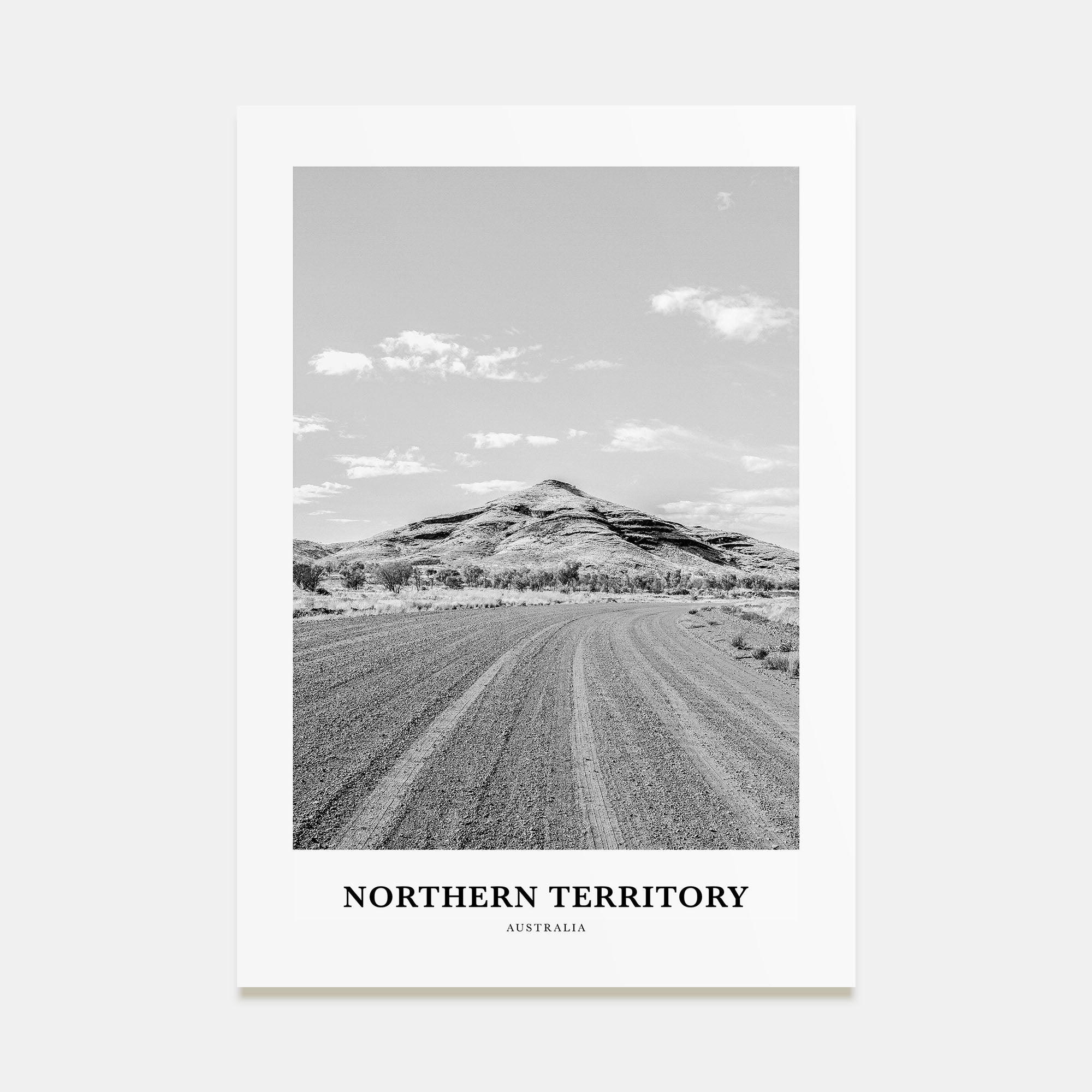 Northern Territory Portrait B&W Poster