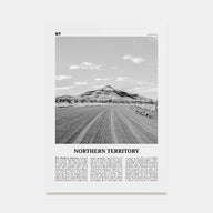 Northern Territory Travel B&W Poster