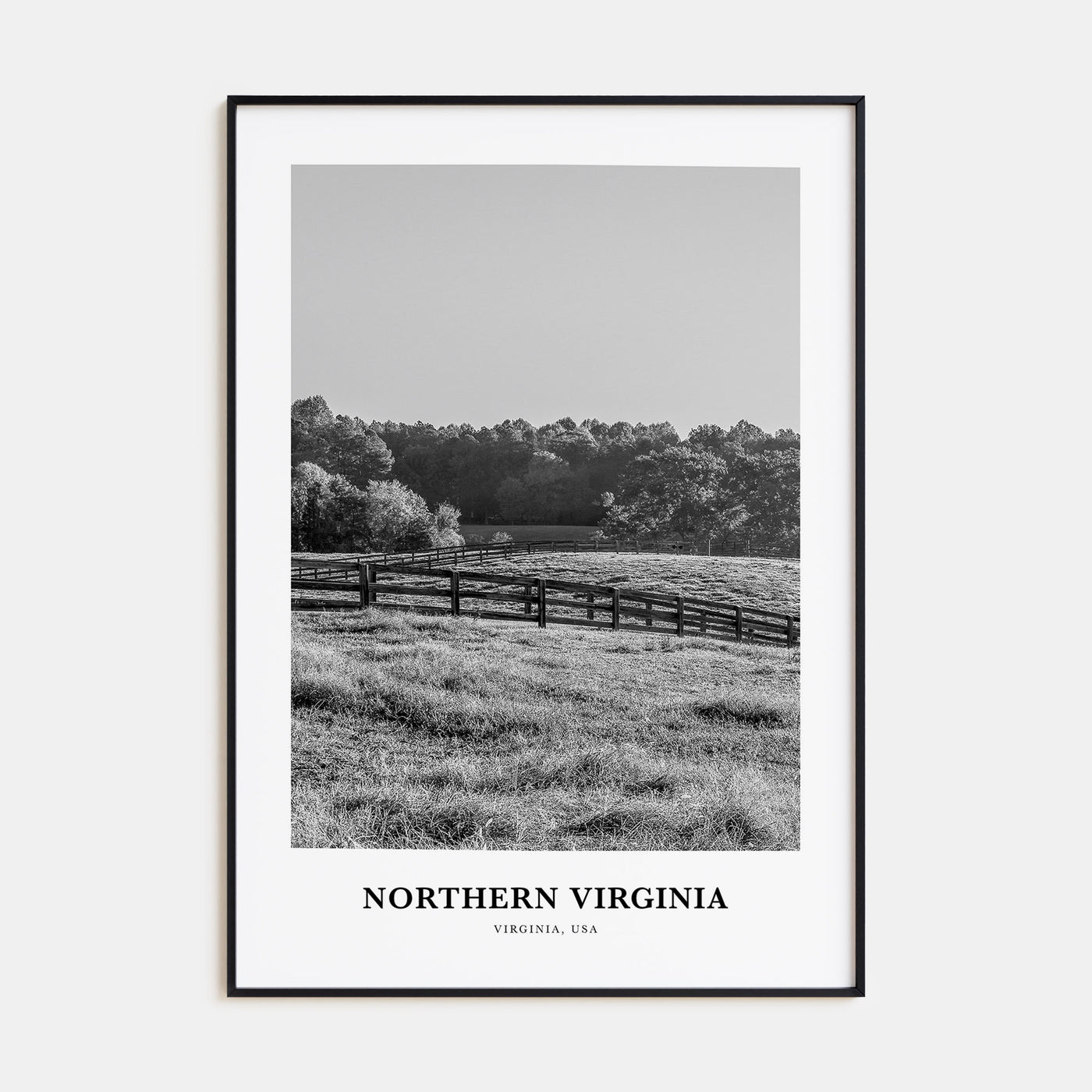 Northern Virginia Portrait B&W Poster