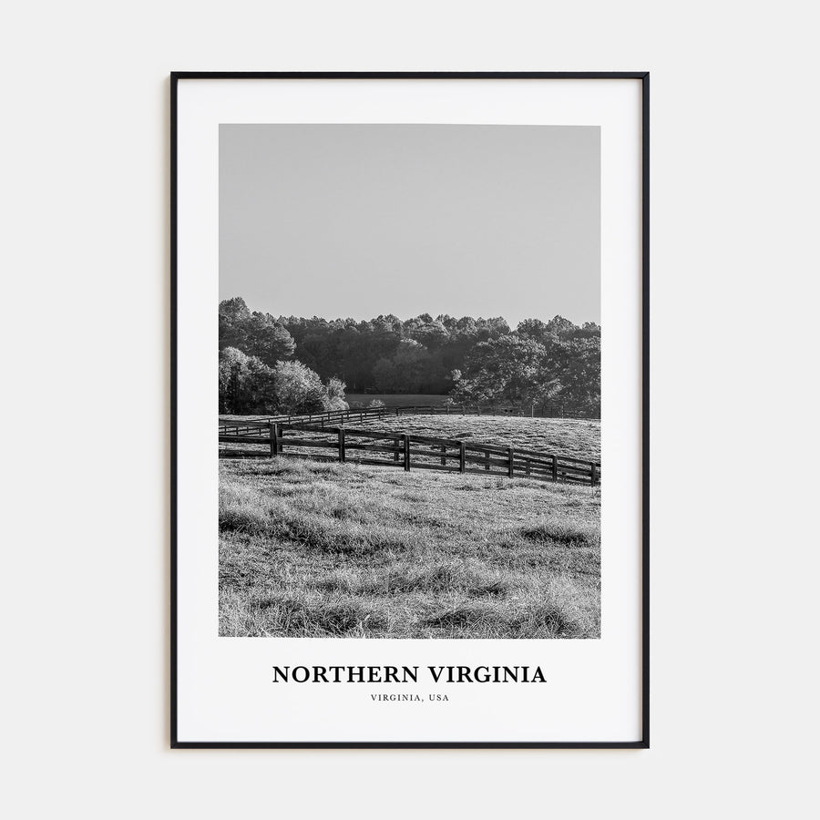 Northern Virginia Portrait B&W Poster
