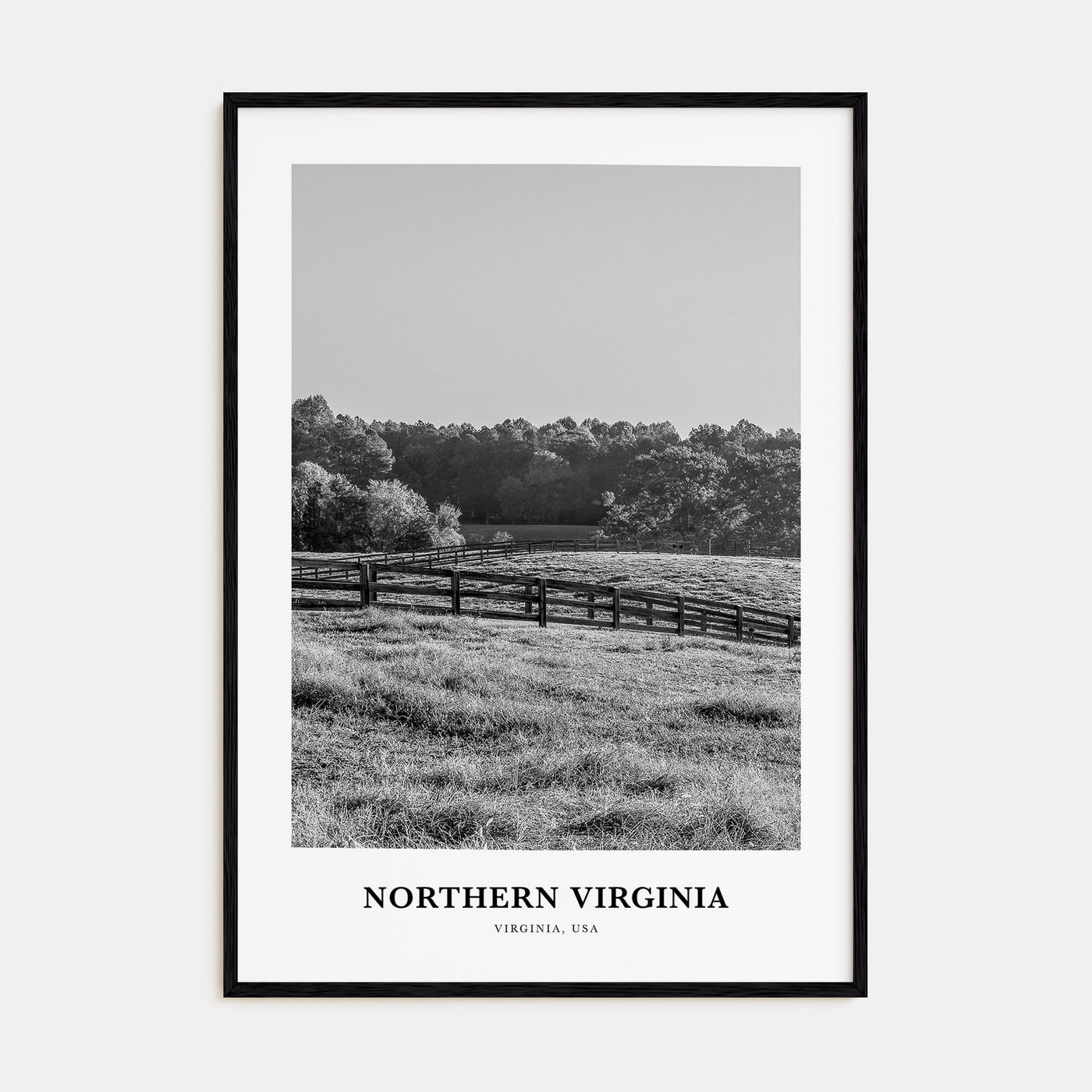 Northern Virginia Portrait B&W Poster