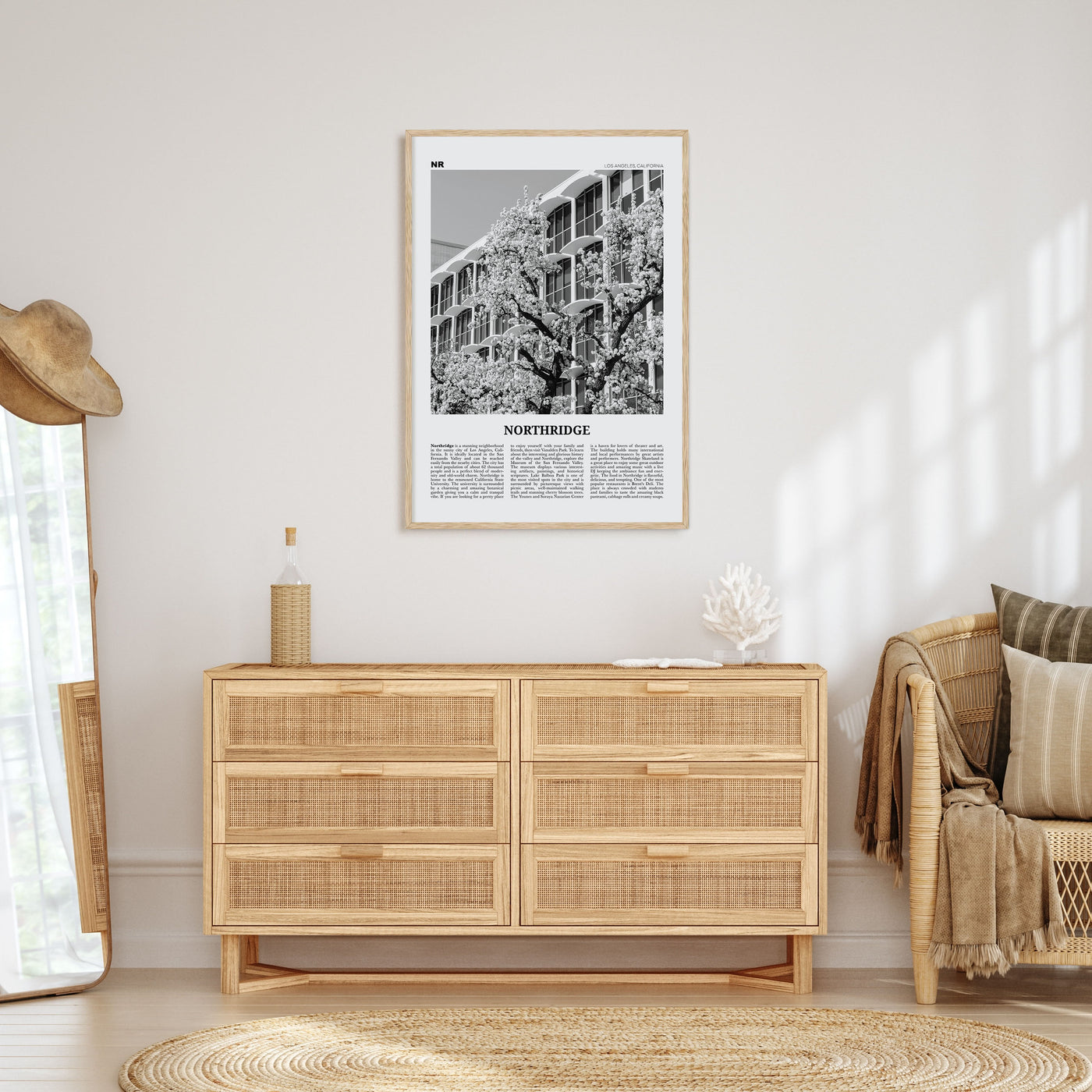 Northridge Travel B&W Poster