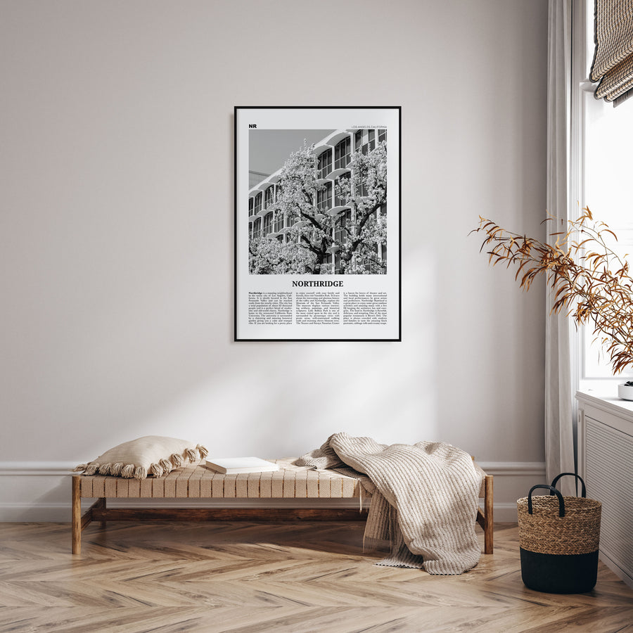 Northridge Travel B&W Poster