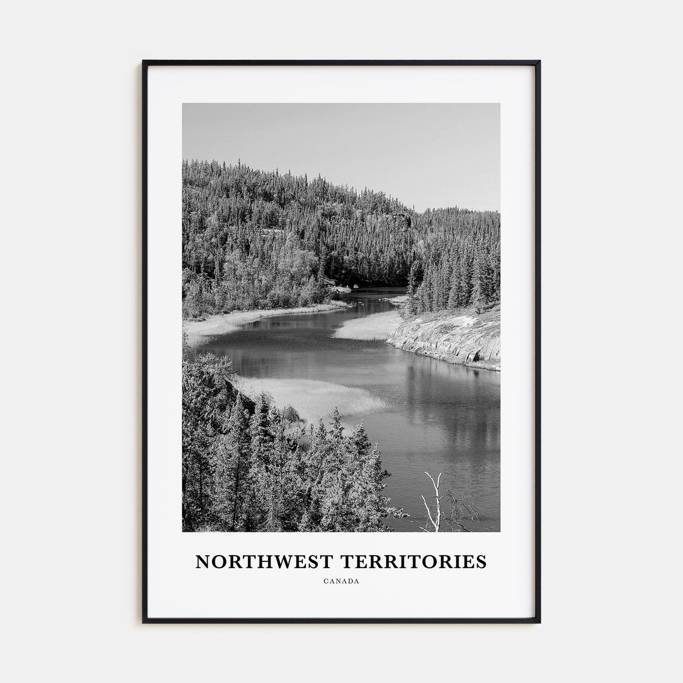 Northwest Territories Portrait B&W Poster