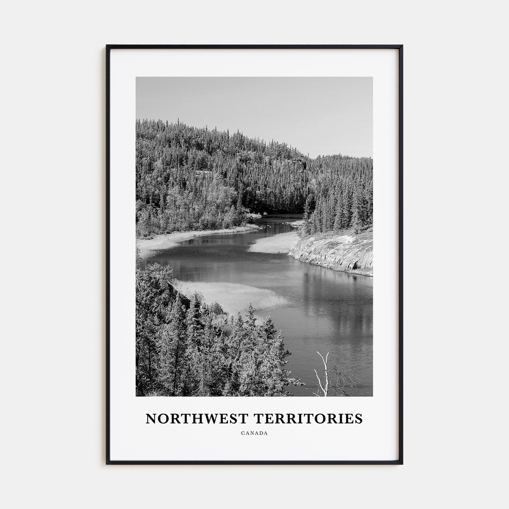 Northwest Territories Portrait B&W Poster