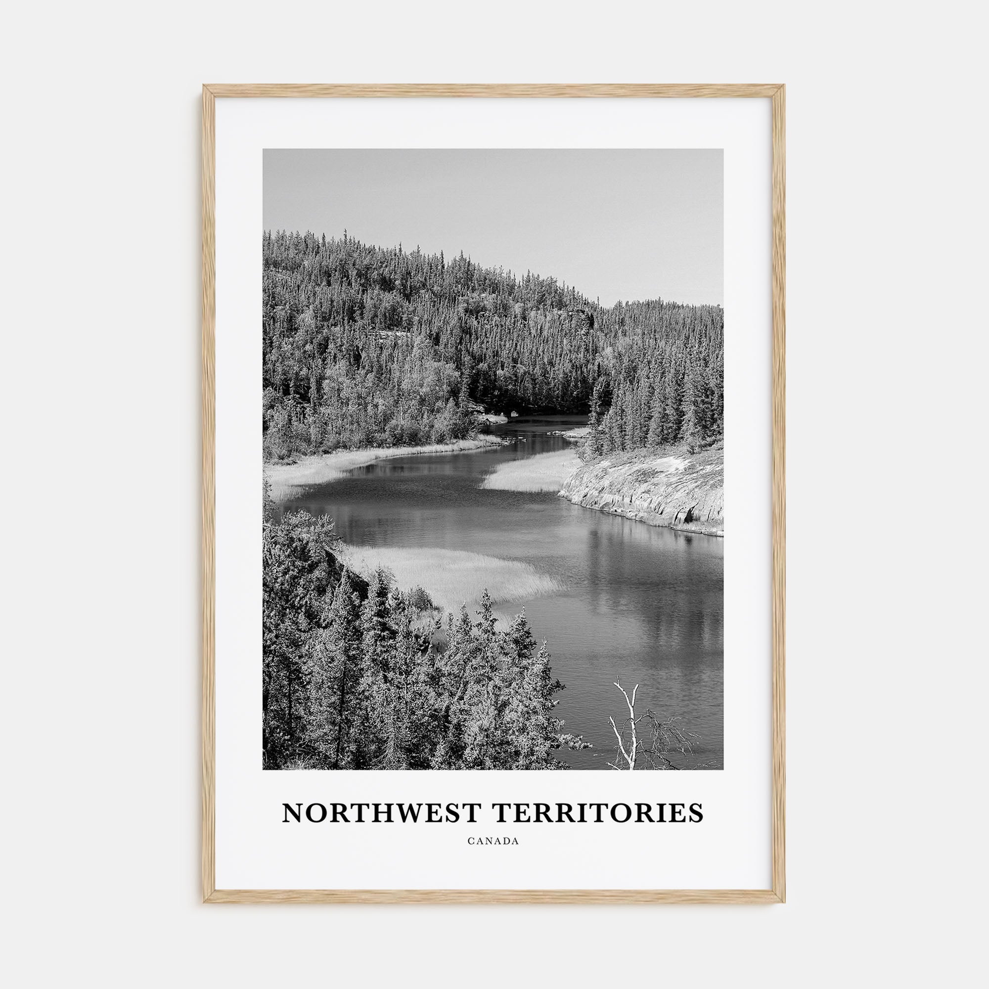 Northwest Territories Portrait B&W Poster