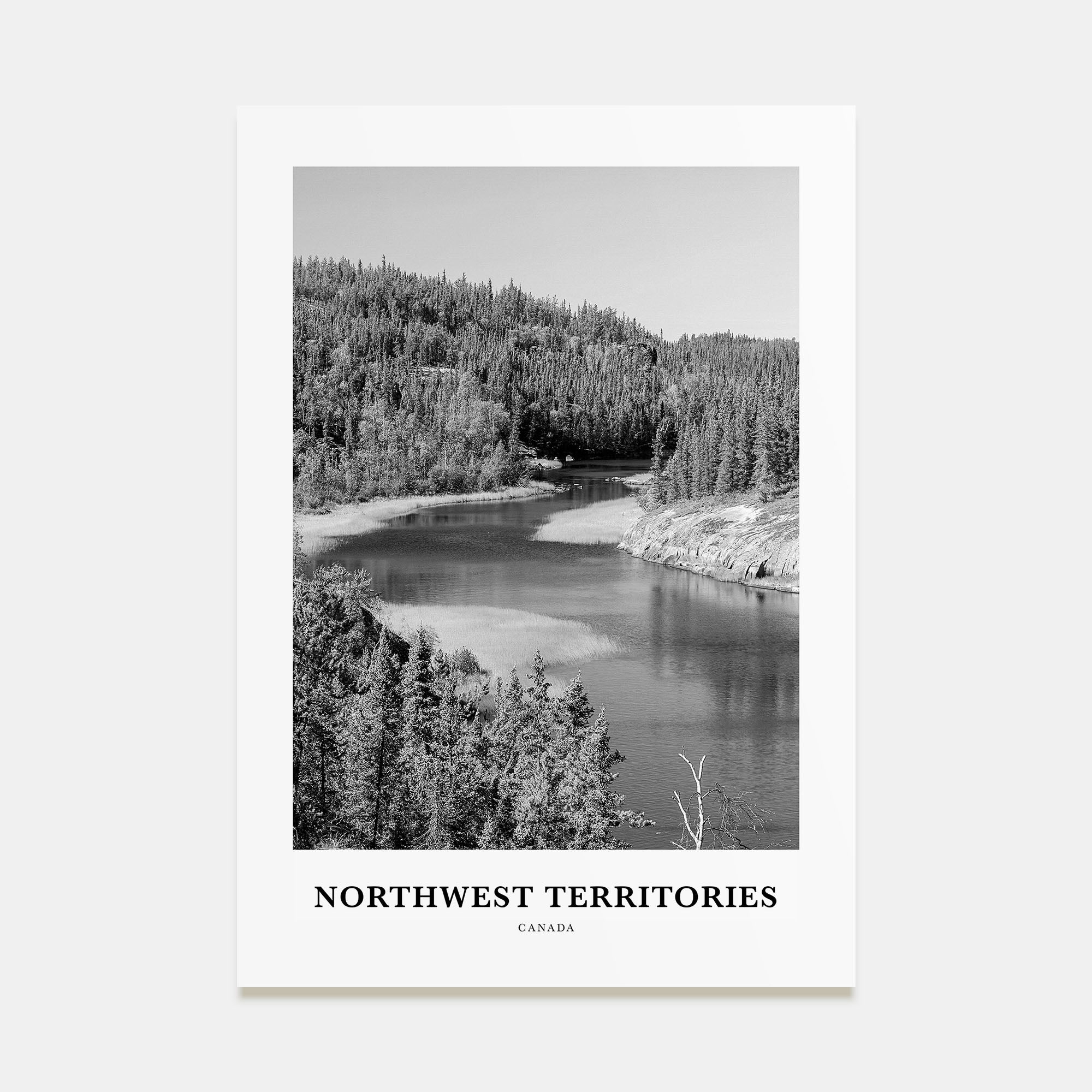Northwest Territories Portrait B&W Poster