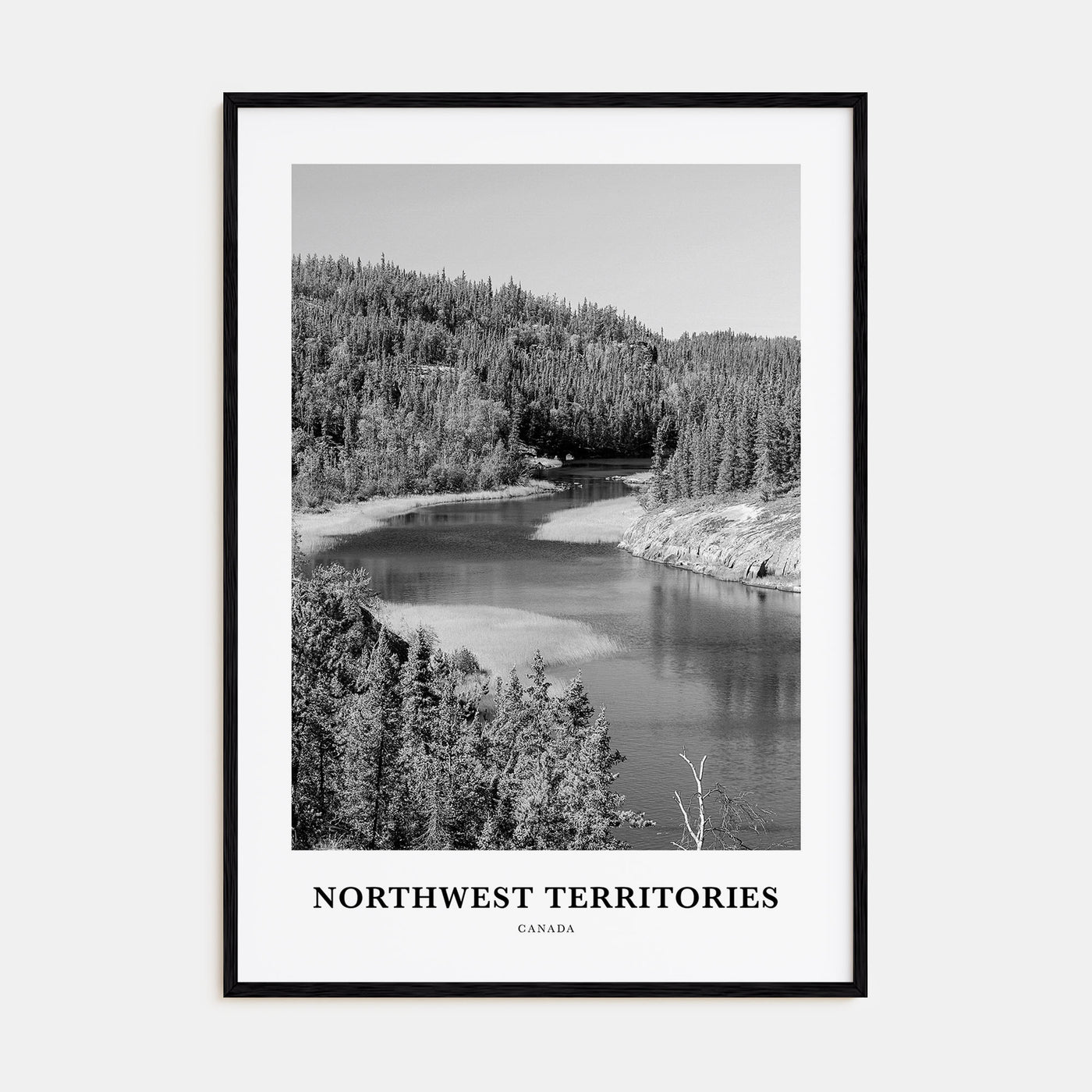 Northwest Territories Portrait B&W Poster