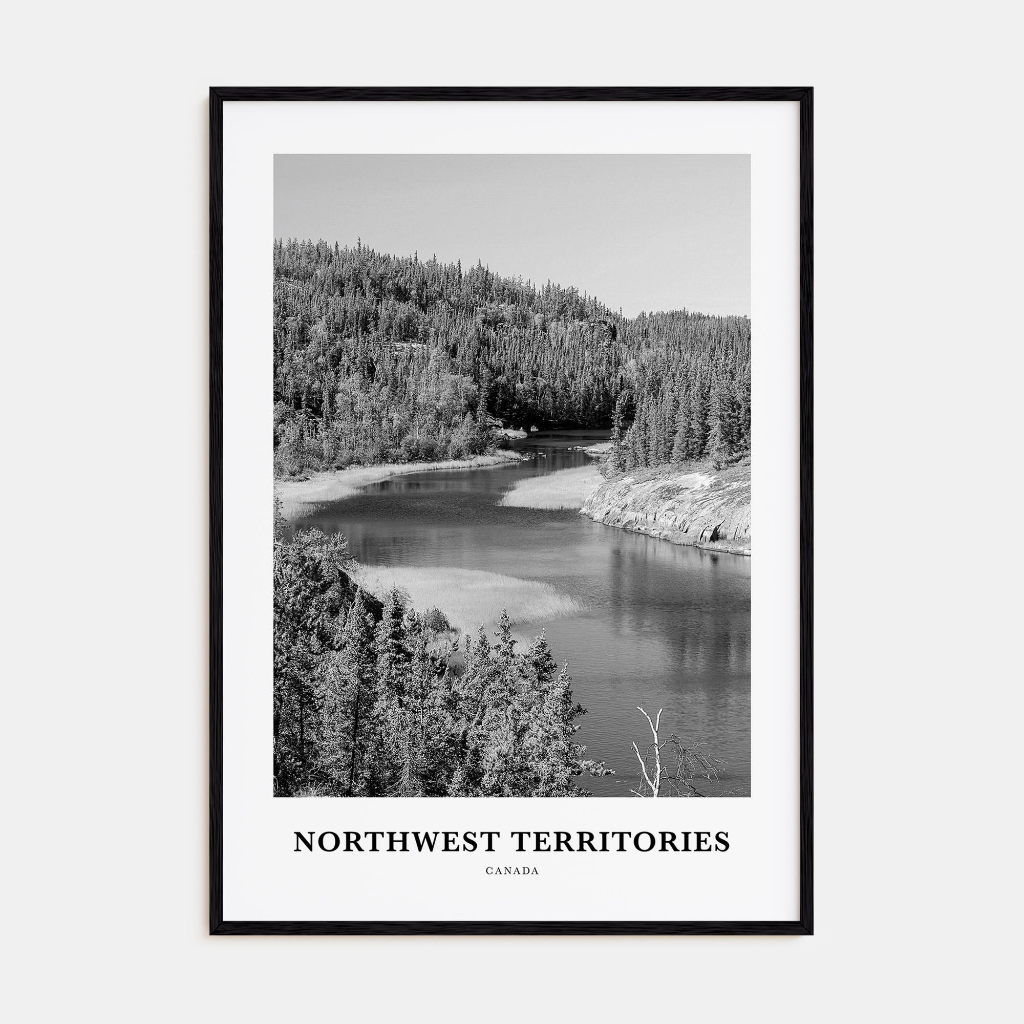 Northwest Territories Portrait B&W Poster