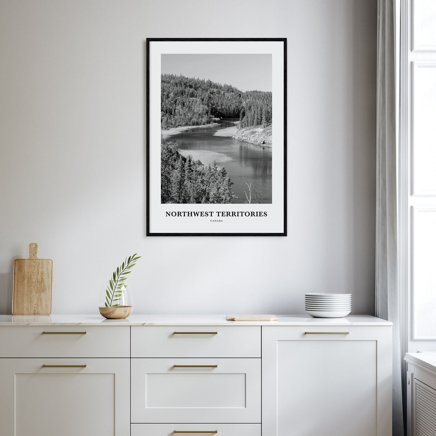 Northwest Territories Portrait B&W Poster
