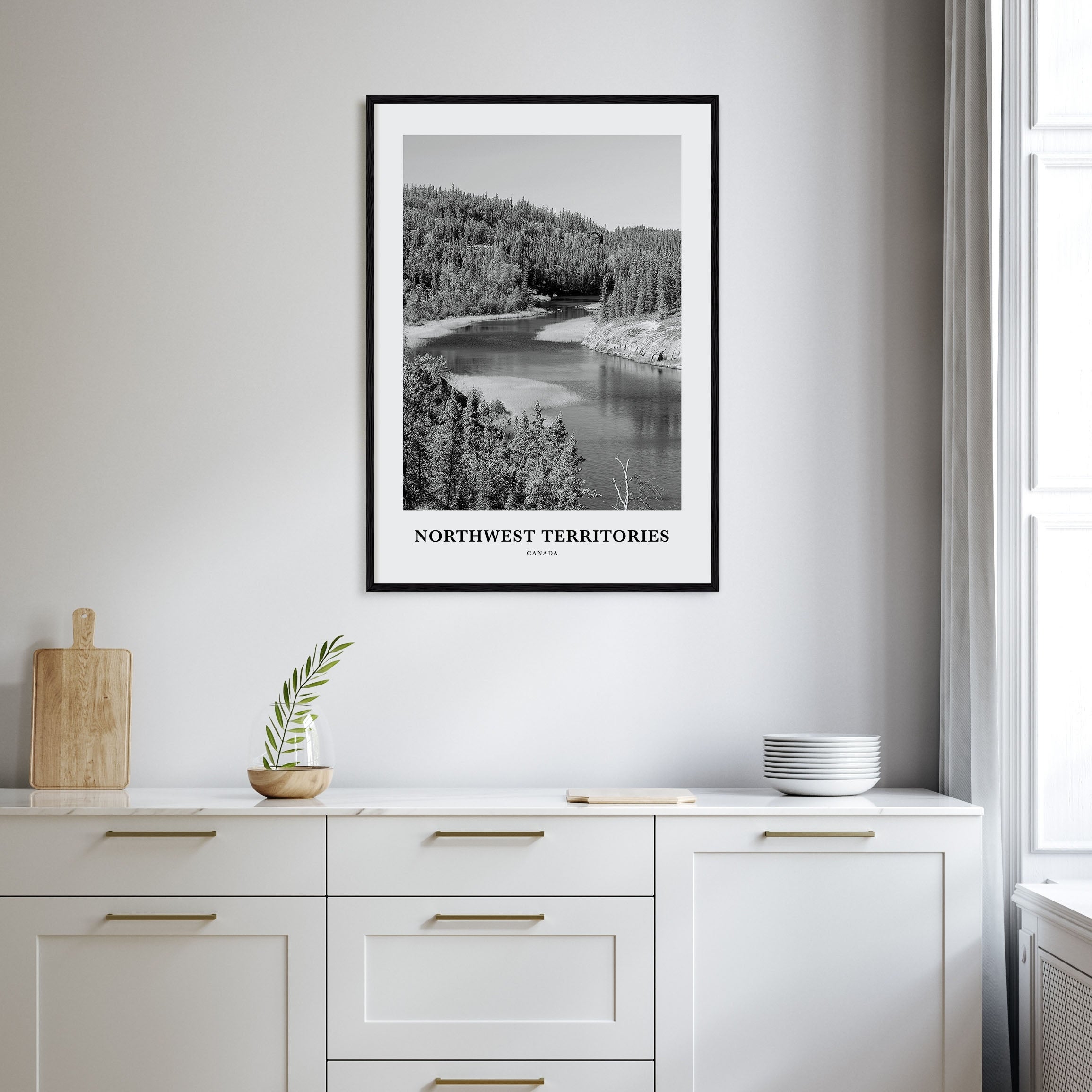 Northwest Territories Portrait B&W Poster