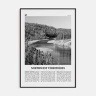 Northwest Territories Travel B&W Poster