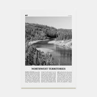 Northwest Territories Travel B&W Poster