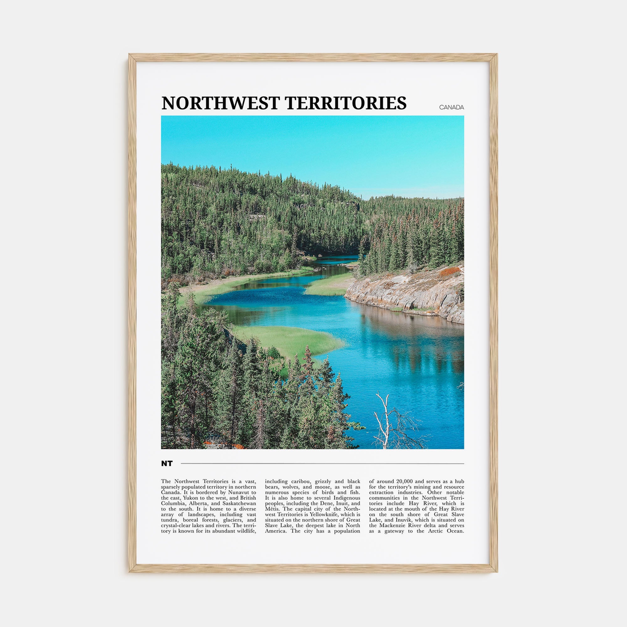 Northwest Territories Travel Color Poster