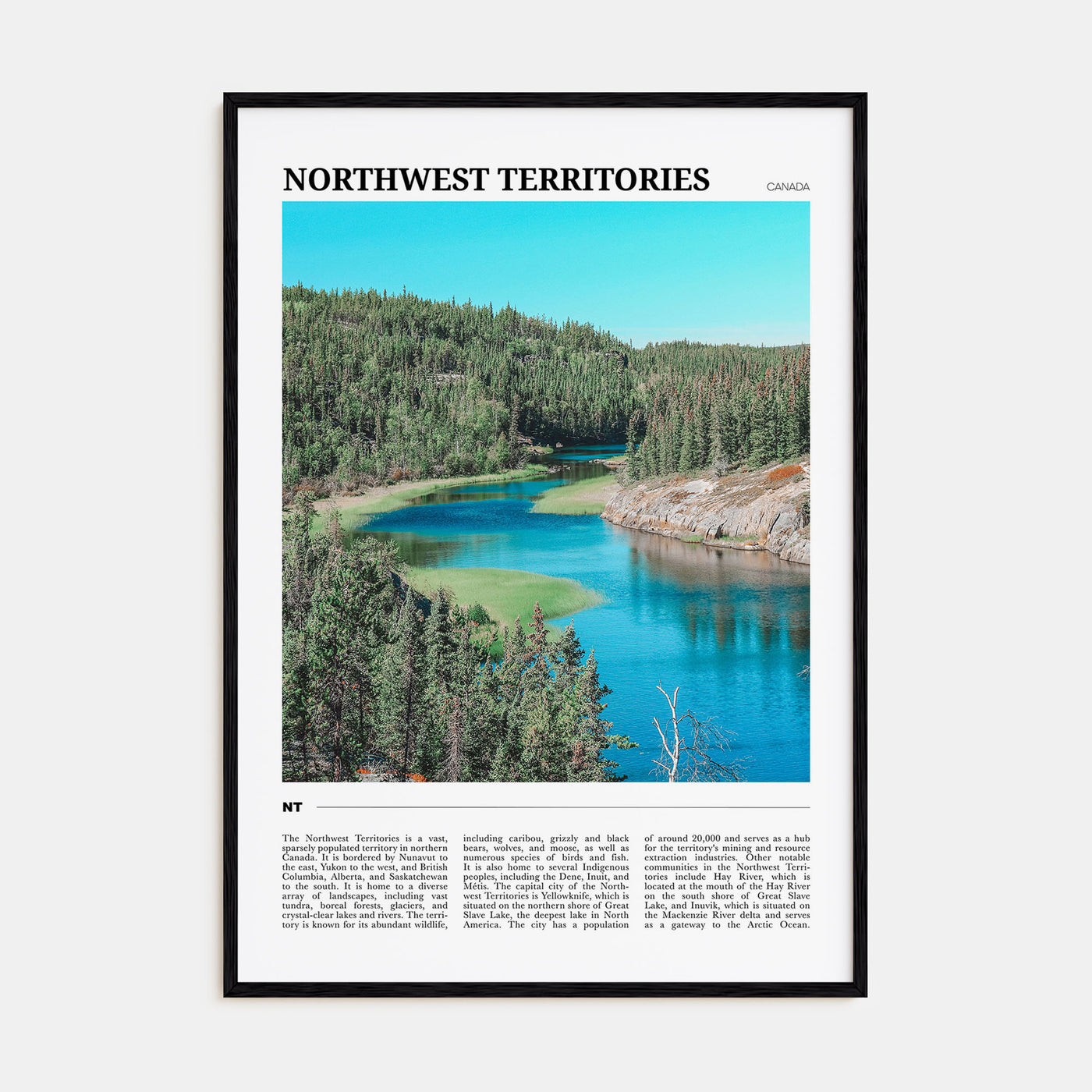 Northwest Territories Travel Color Poster