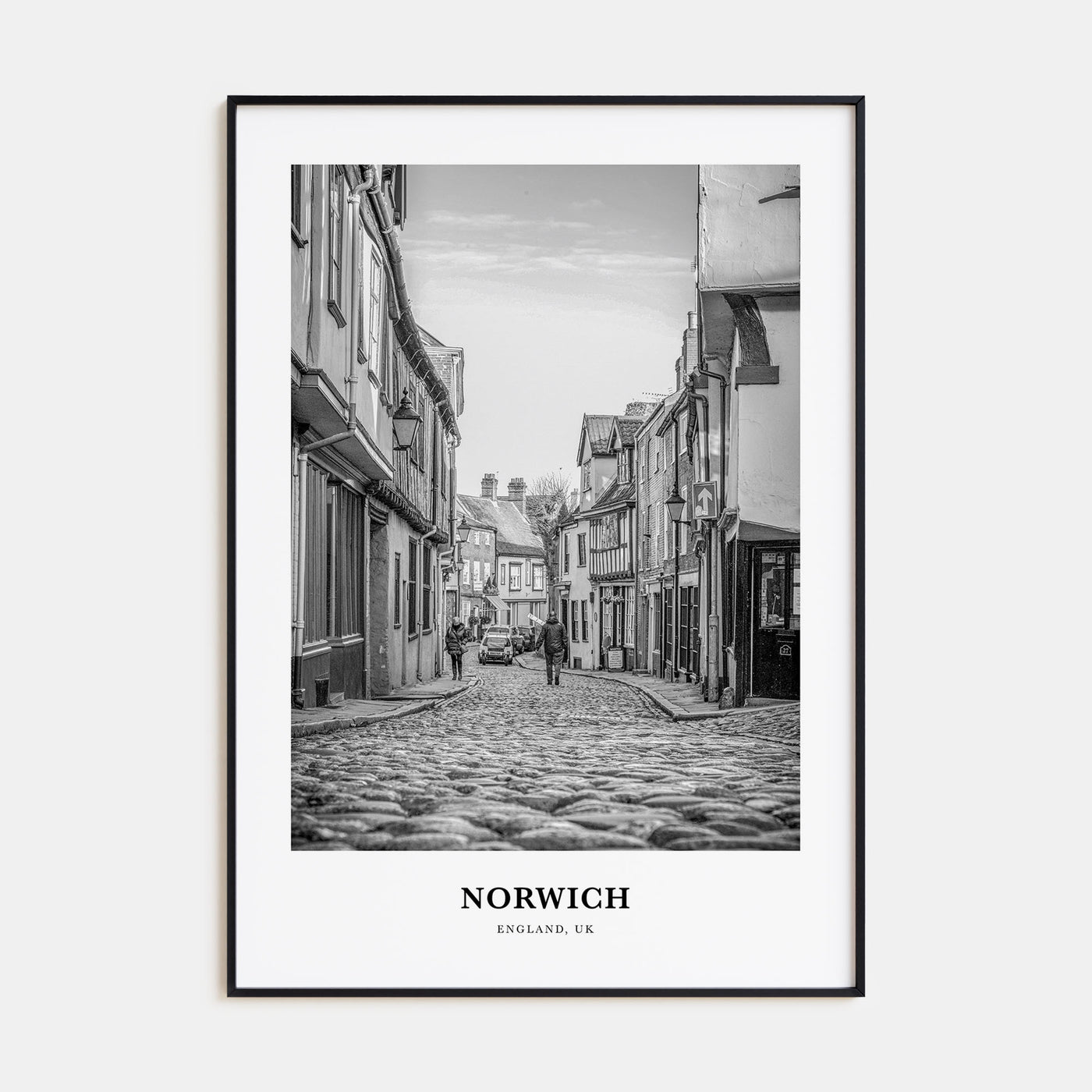 Norwich Portrait B&W Poster