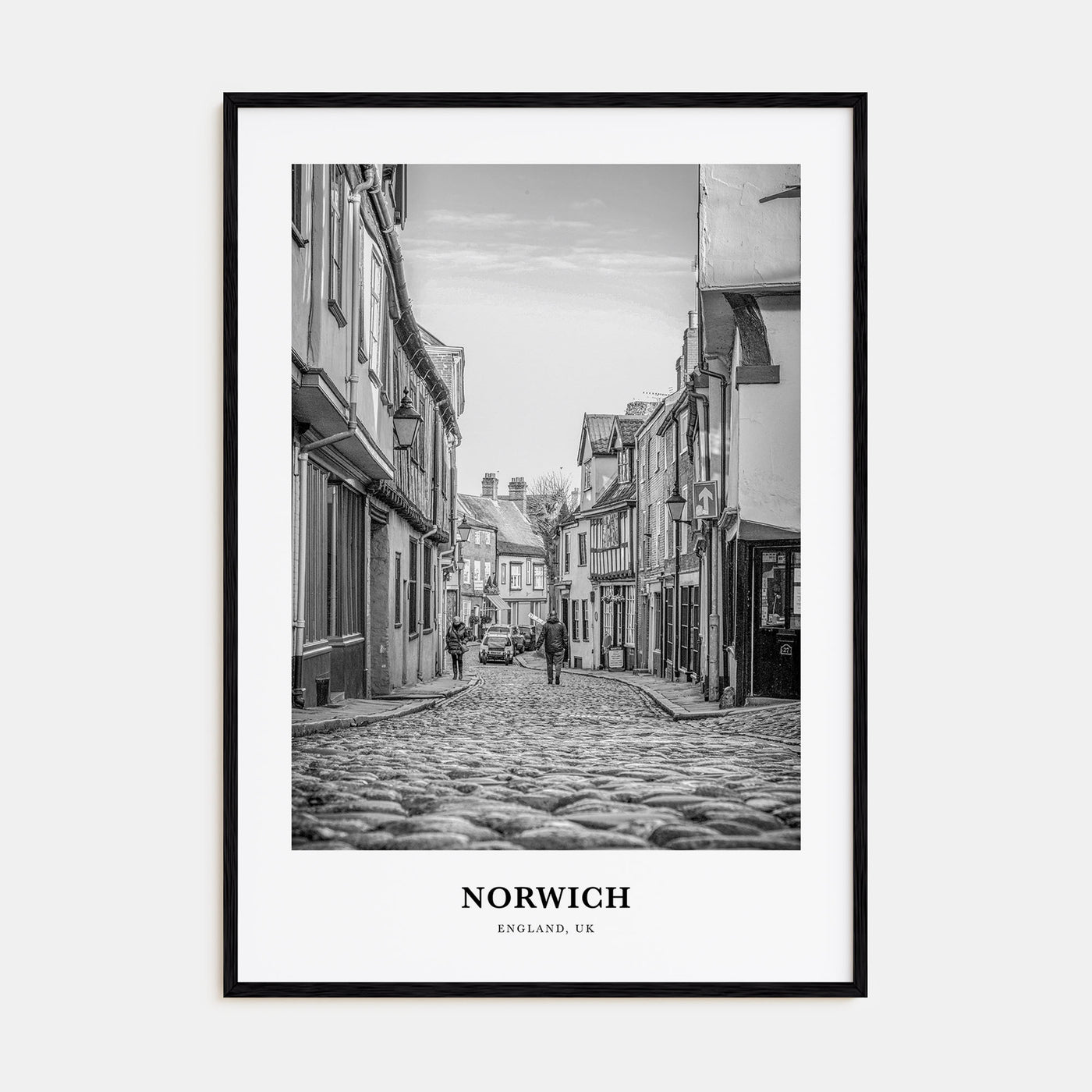 Norwich Portrait B&W Poster