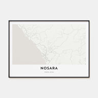 Nosara Map Landscape Poster