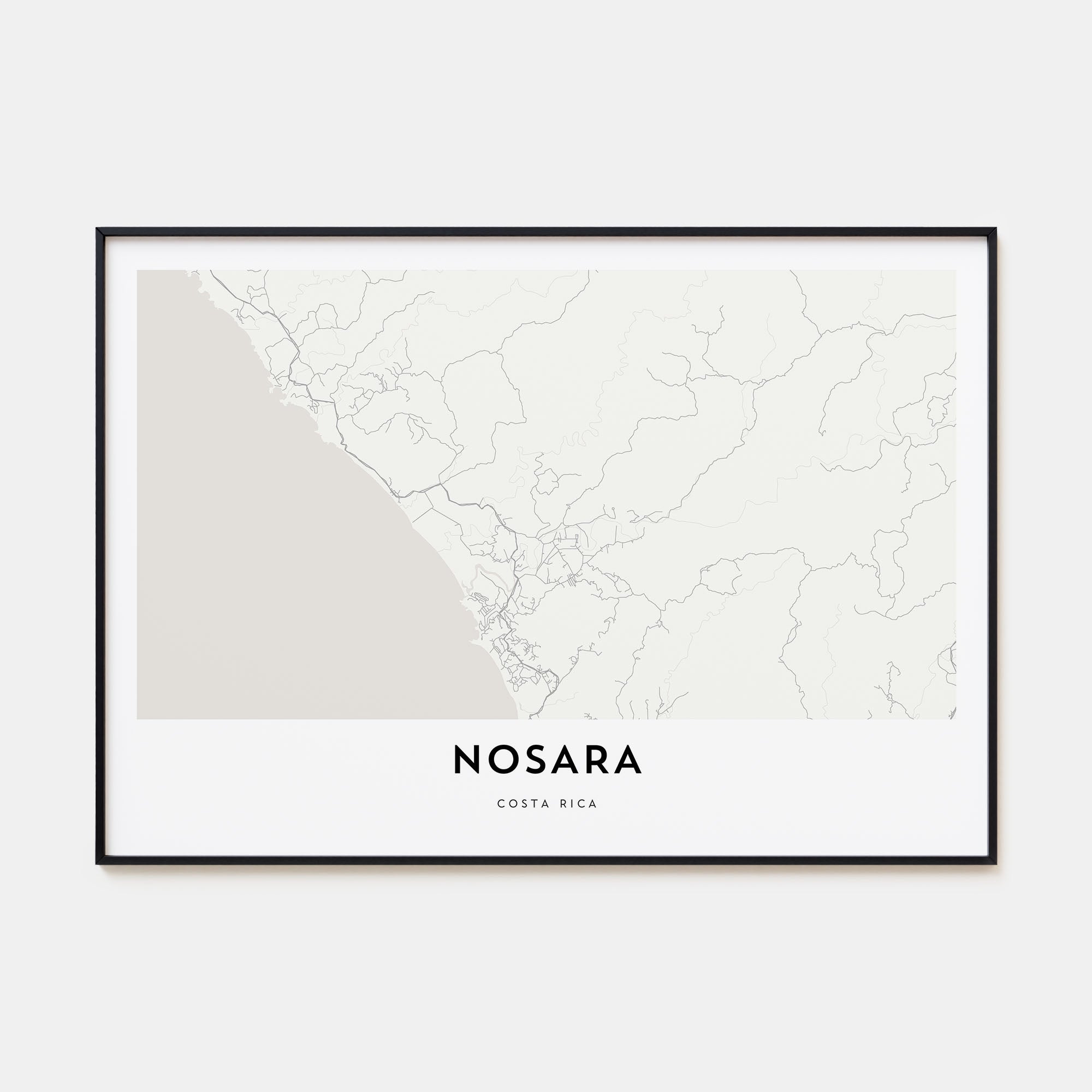 Nosara Map Landscape Poster