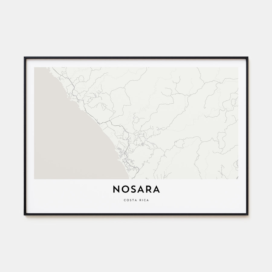 Nosara Map Landscape Poster