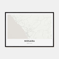 Nosara Map Landscape Poster