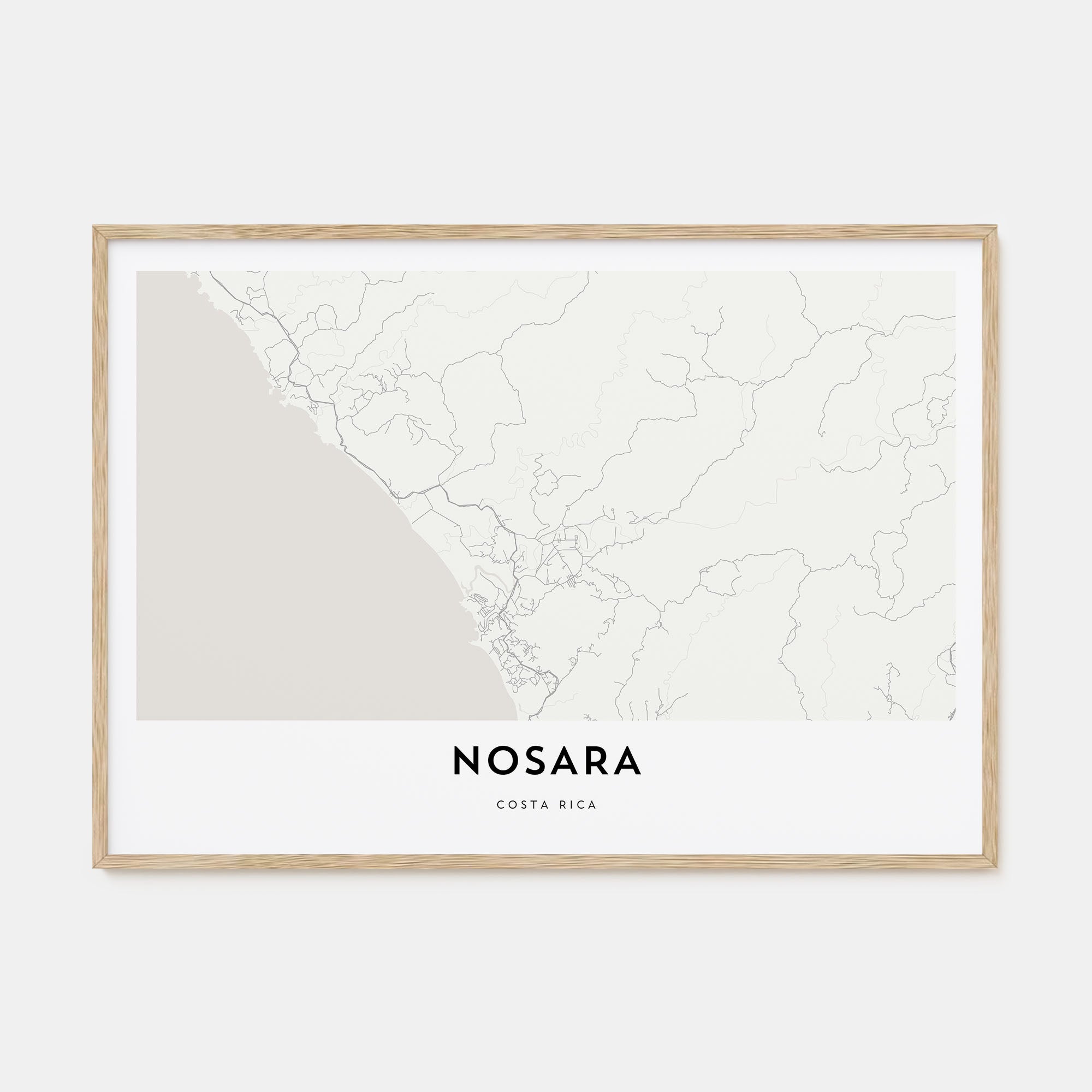Nosara Map Landscape Poster