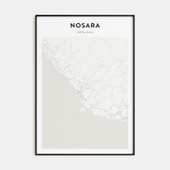 Nosara Map Portrait Poster