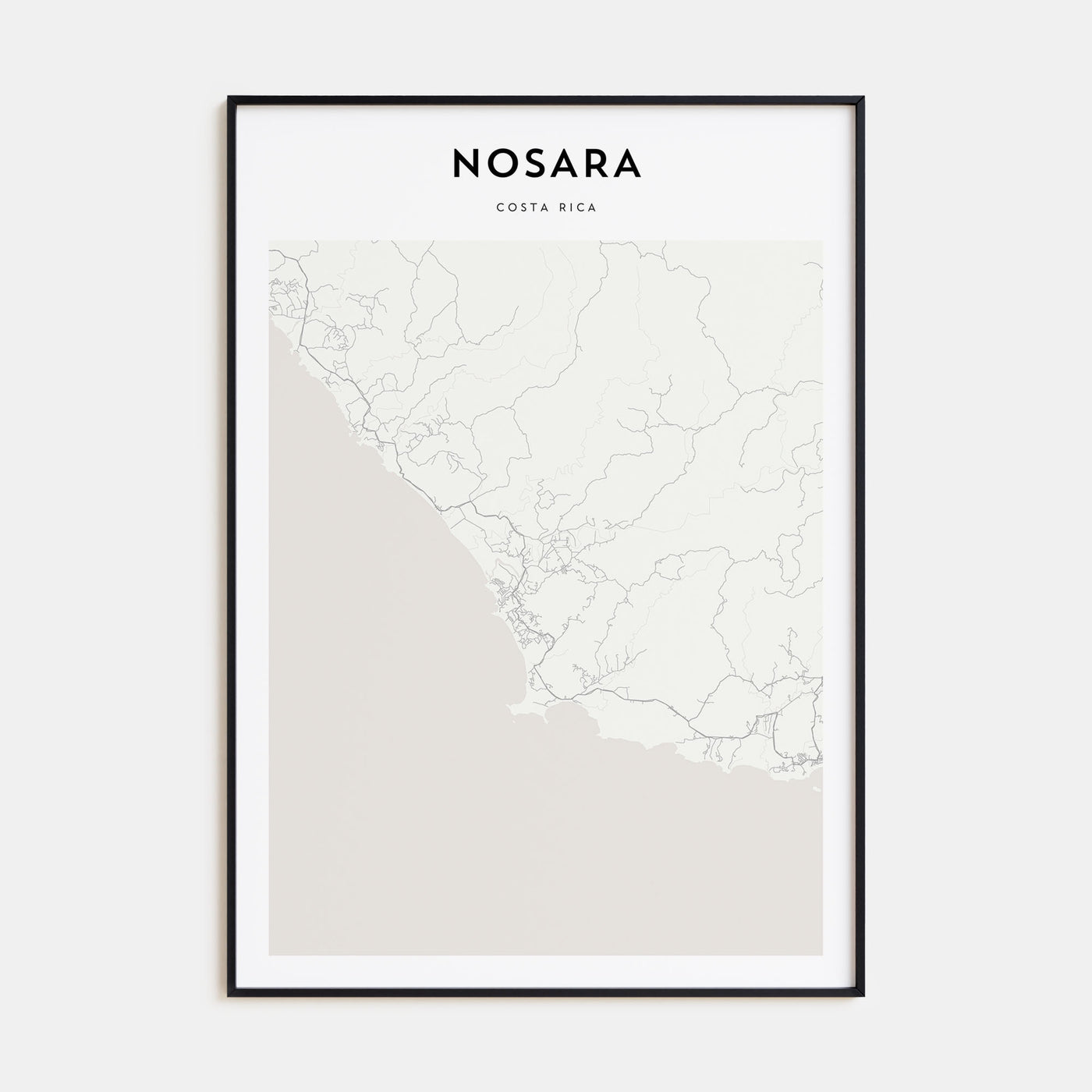 Nosara Map Portrait Poster
