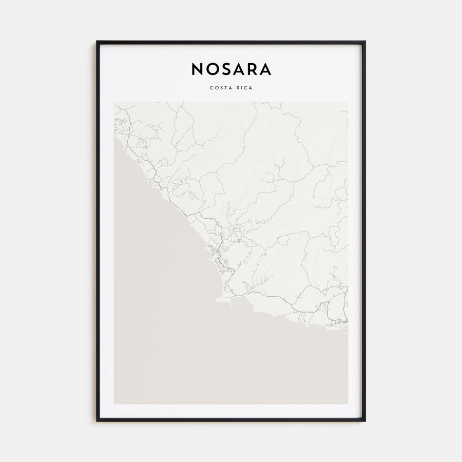 Nosara Map Portrait Poster