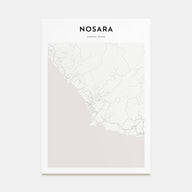 Nosara Map Portrait Poster