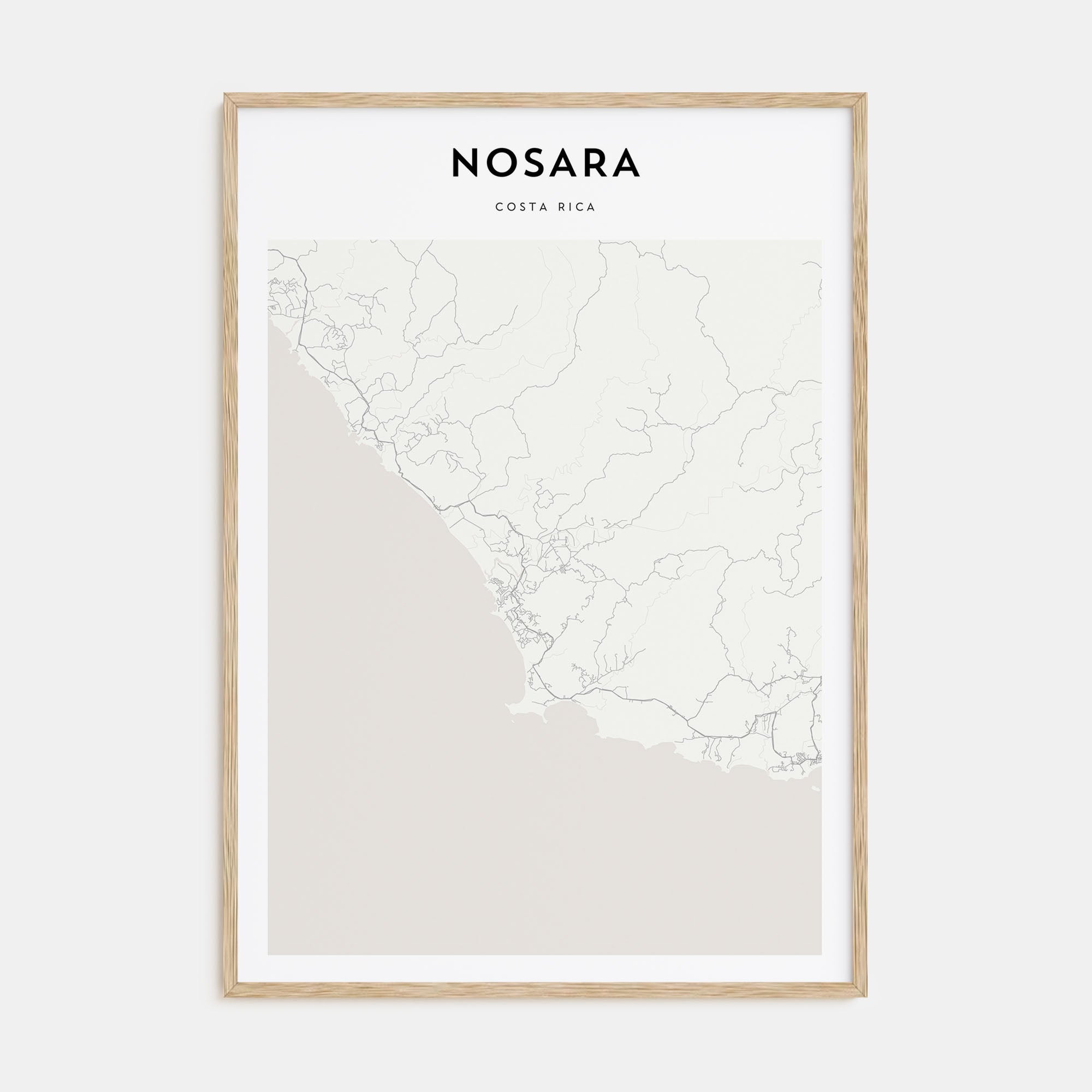 Nosara Map Portrait Poster