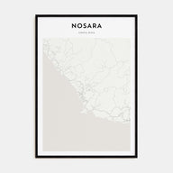 Nosara Map Portrait Poster