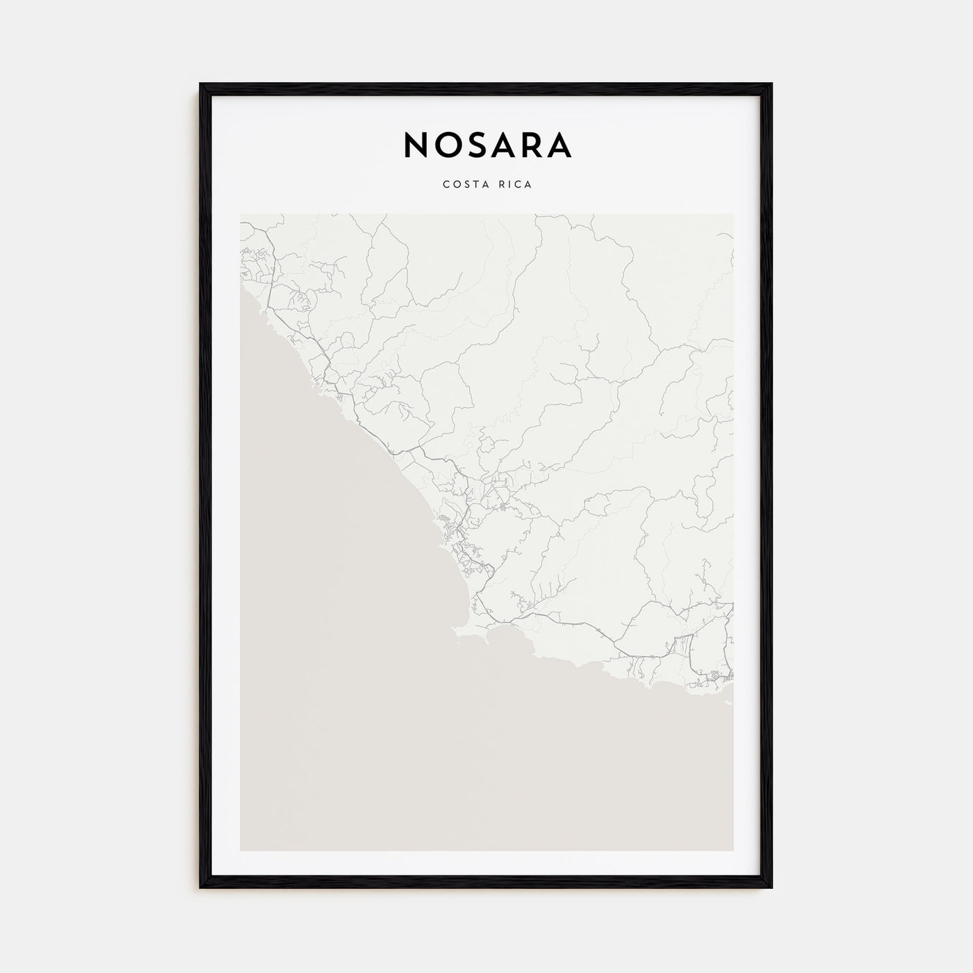 Nosara Map Portrait Poster