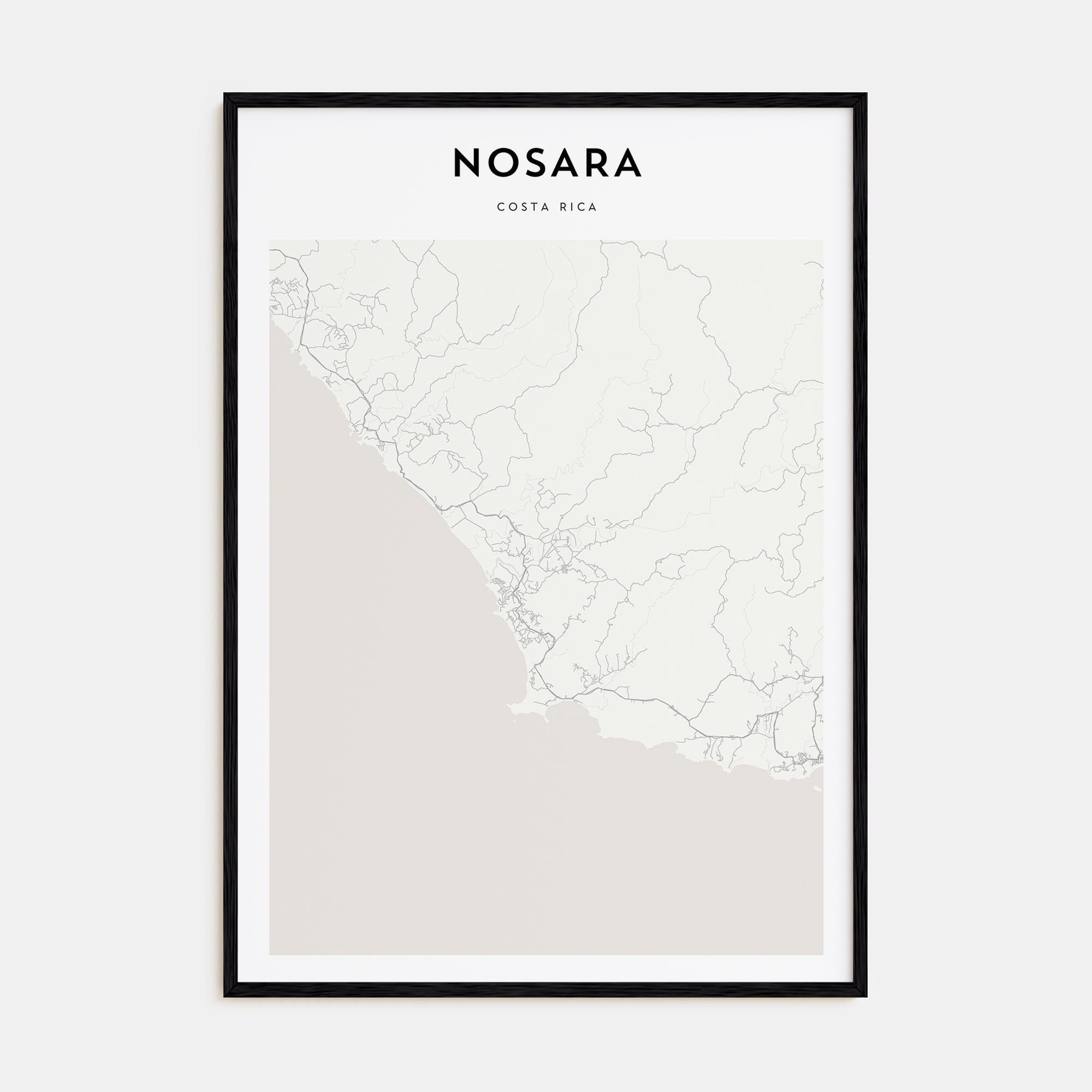 Nosara Map Portrait Poster