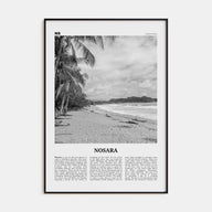 Nosara Travel B&W Poster